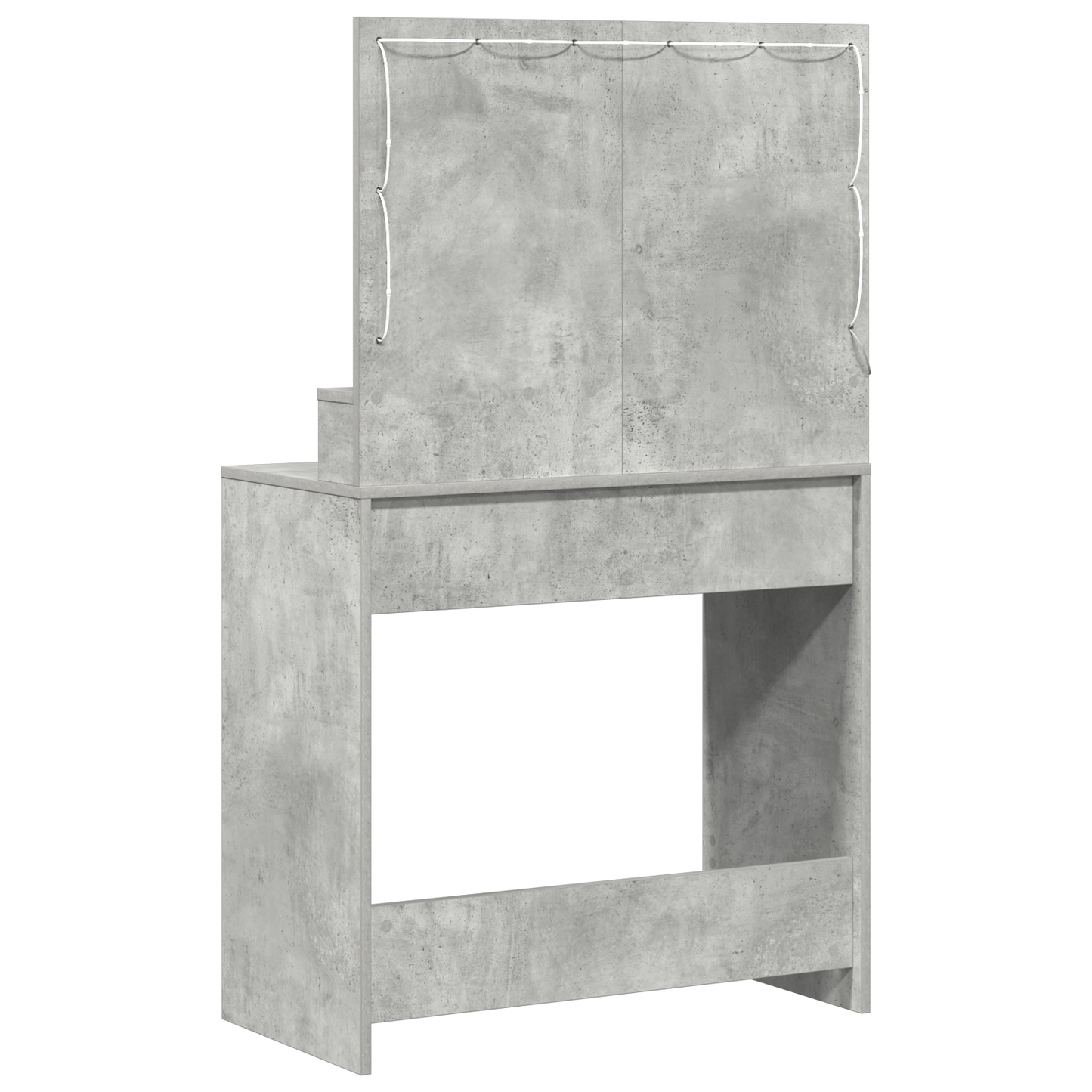 Schminktisch mit Regal Betongrau 79 x 41 x 135 cm Holzwerkstoff