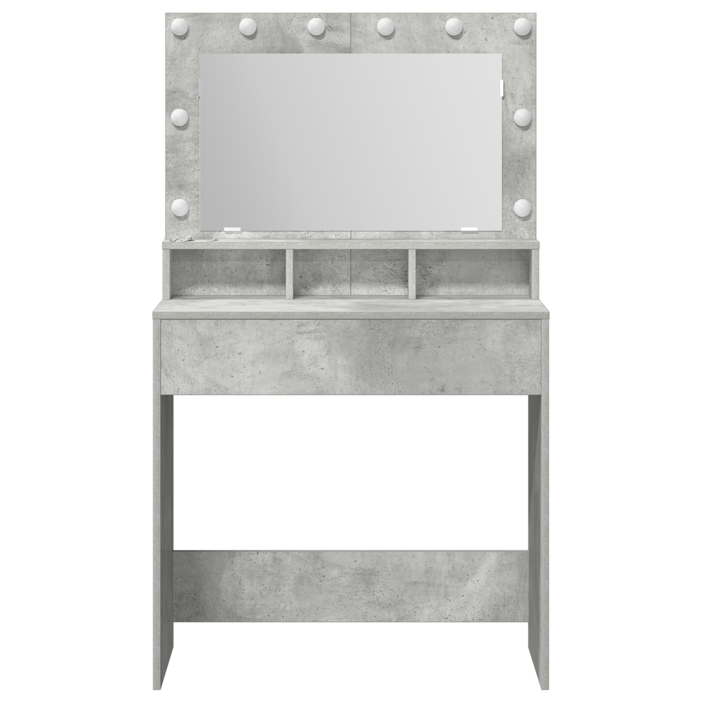 Schminktisch mit Regal Betongrau 79 x 41 x 135 cm Holzwerkstoff