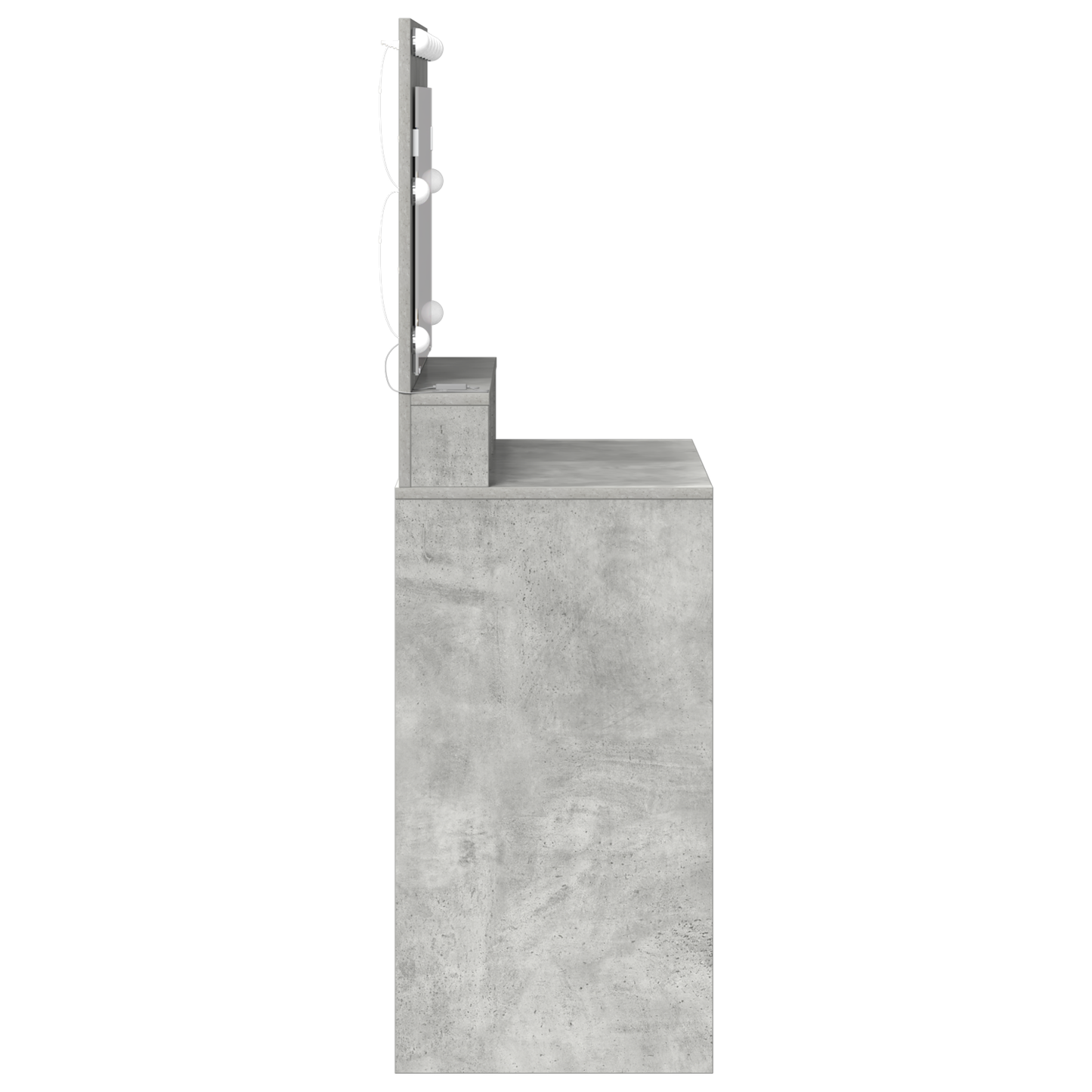 Schminktisch mit Regal Betongrau 79 x 41 x 135 cm Holzwerkstoff