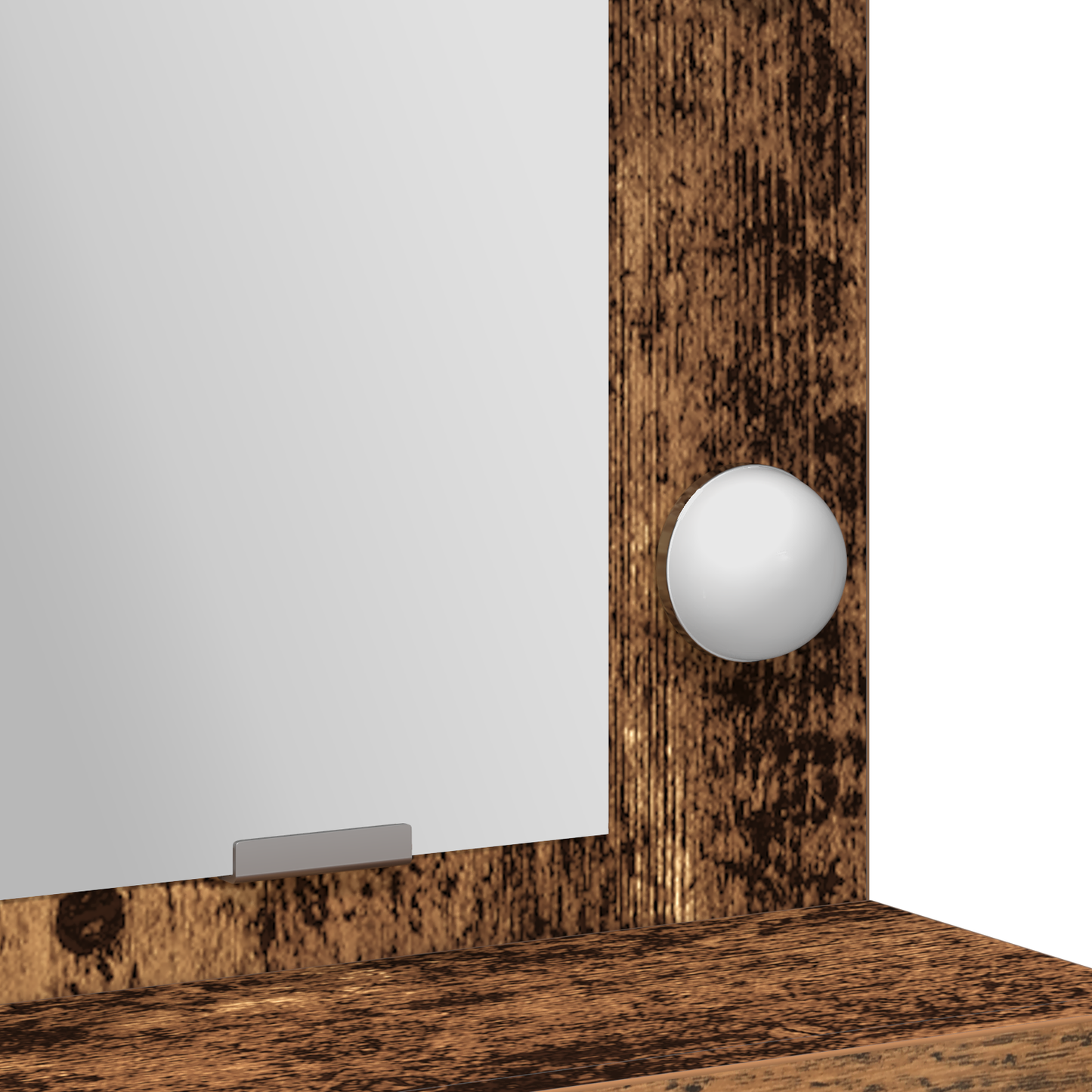 Schminktisch mit Regal Altholz 79 x 41 x 135 cm Holzwerkstoff