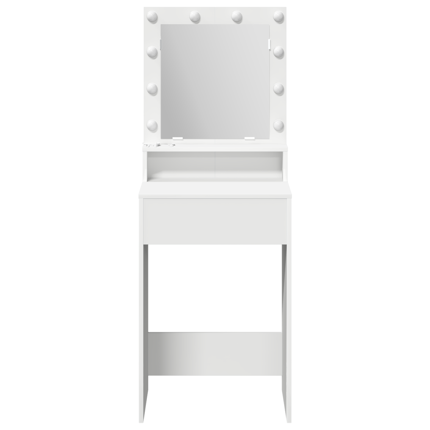 Schminktisch mit Regal Weiß 50 x 41 x 135 cm Holzwerkstoff