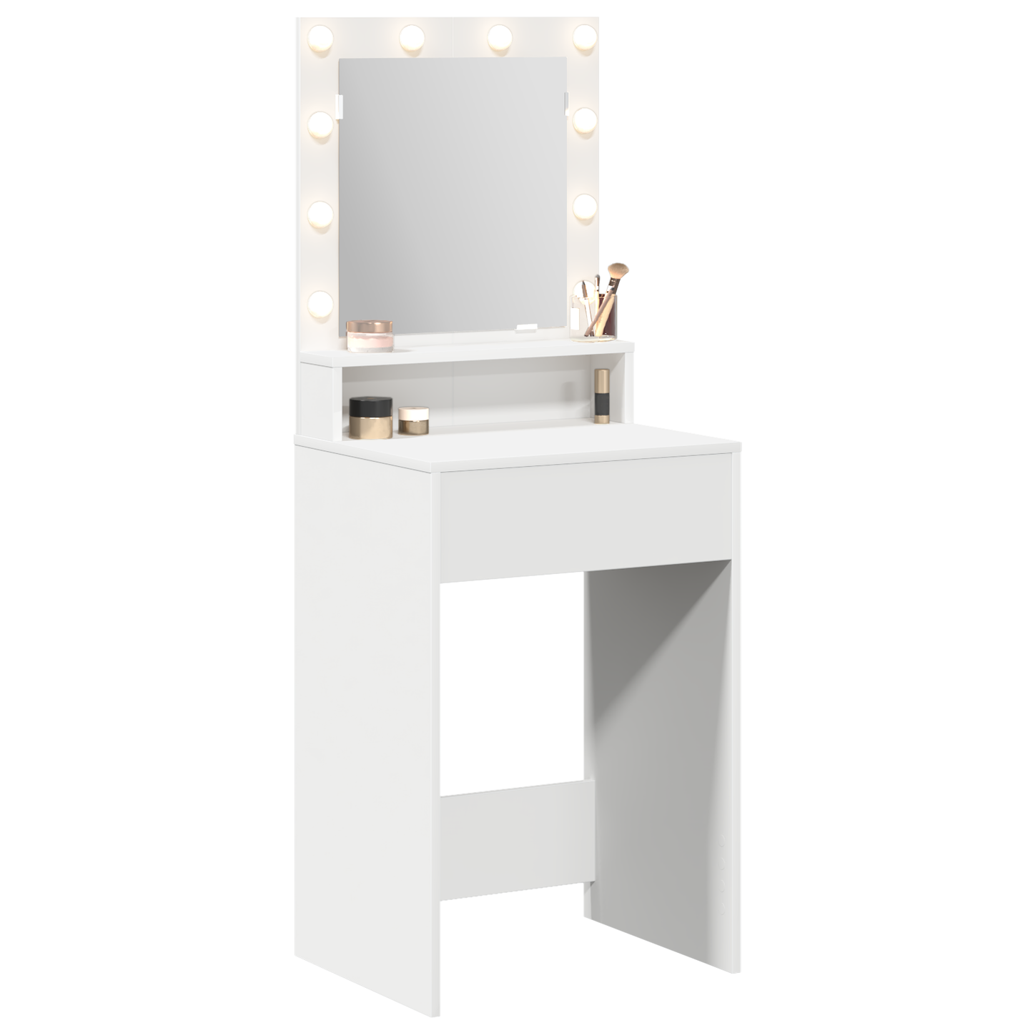 Schminktisch mit Regal Weiß 50 x 41 x 135 cm Holzwerkstoff