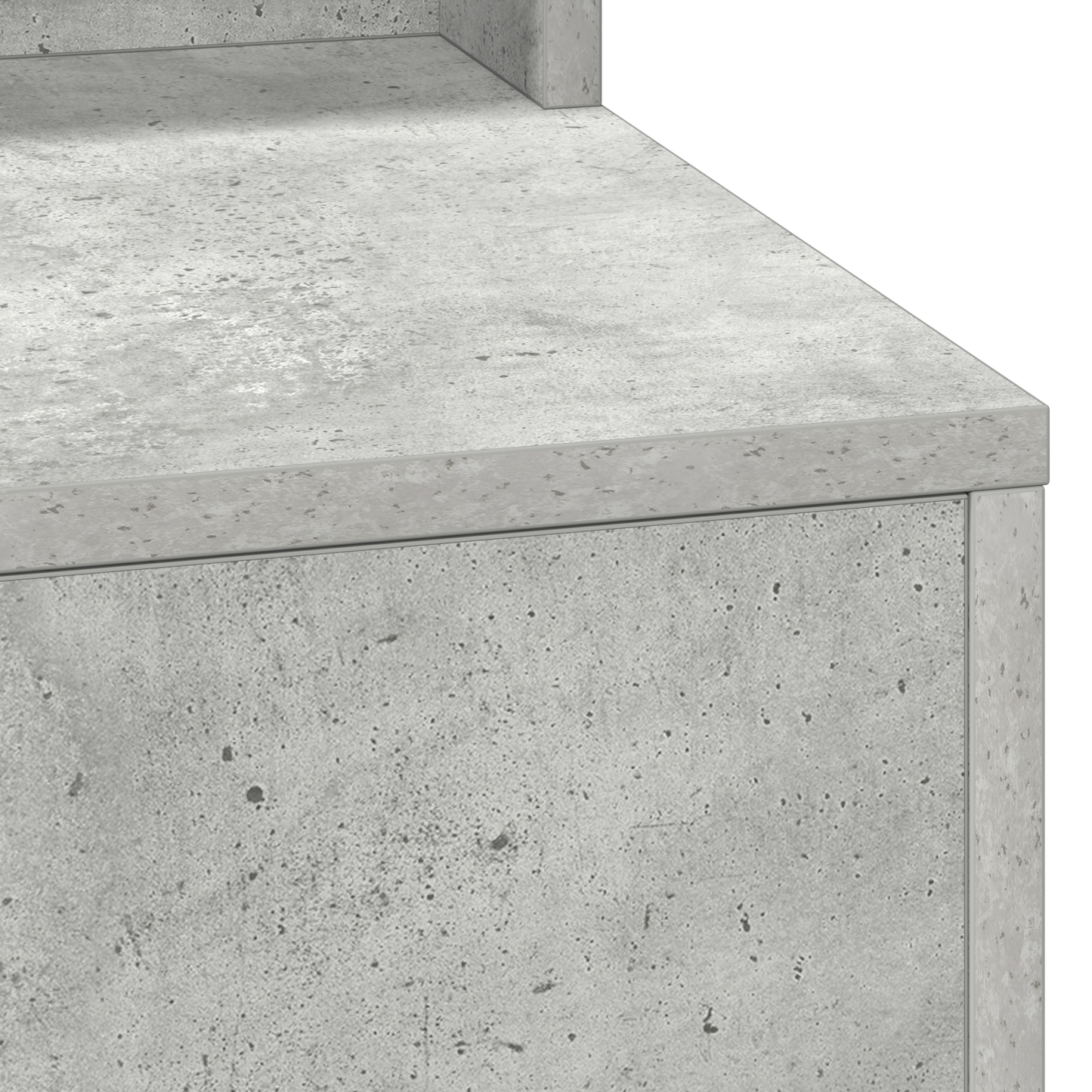 Schminktisch mit Regal Betongrau 50 x 41 x 135 cm Holzwerkstoff