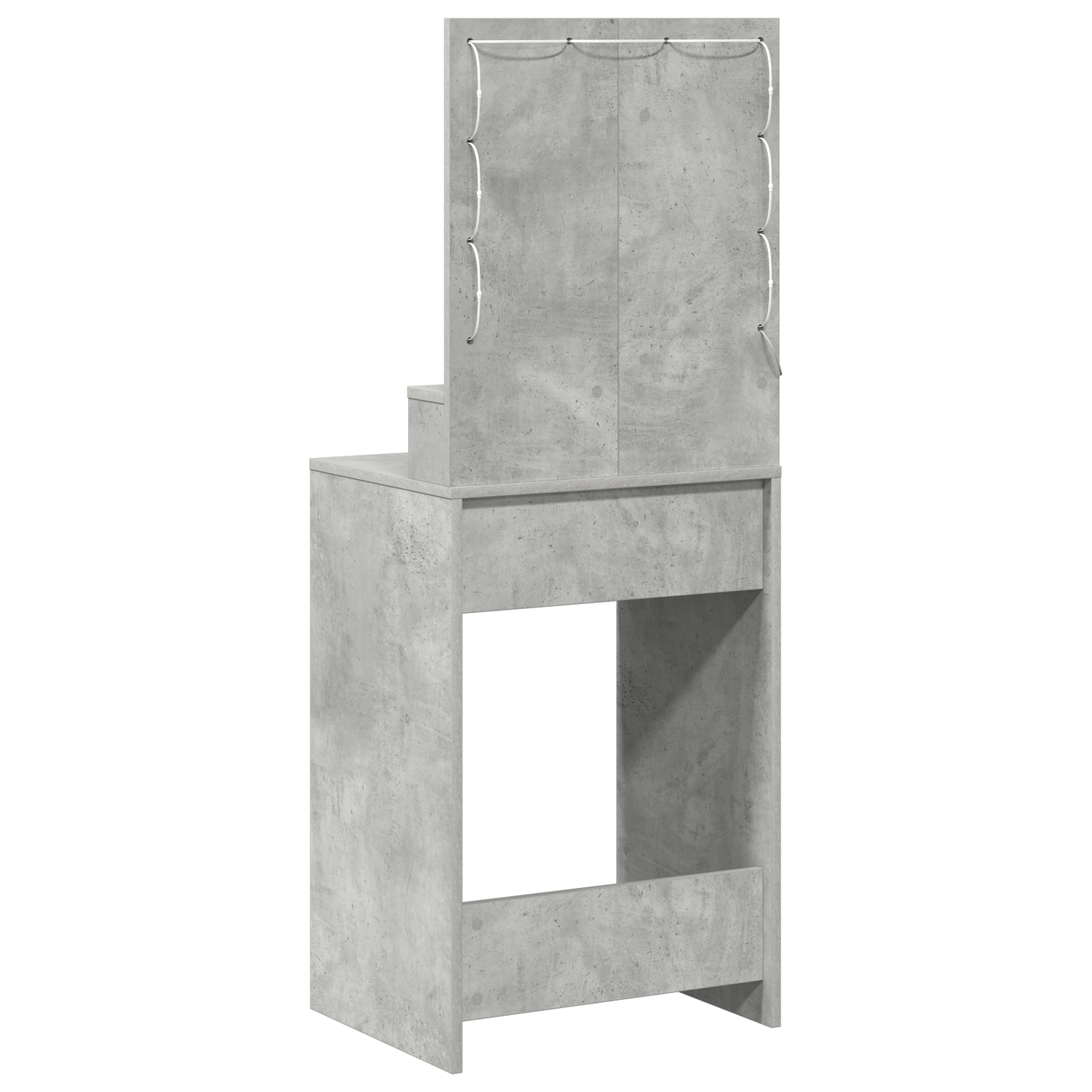Schminktisch mit Regal Betongrau 50 x 41 x 135 cm Holzwerkstoff