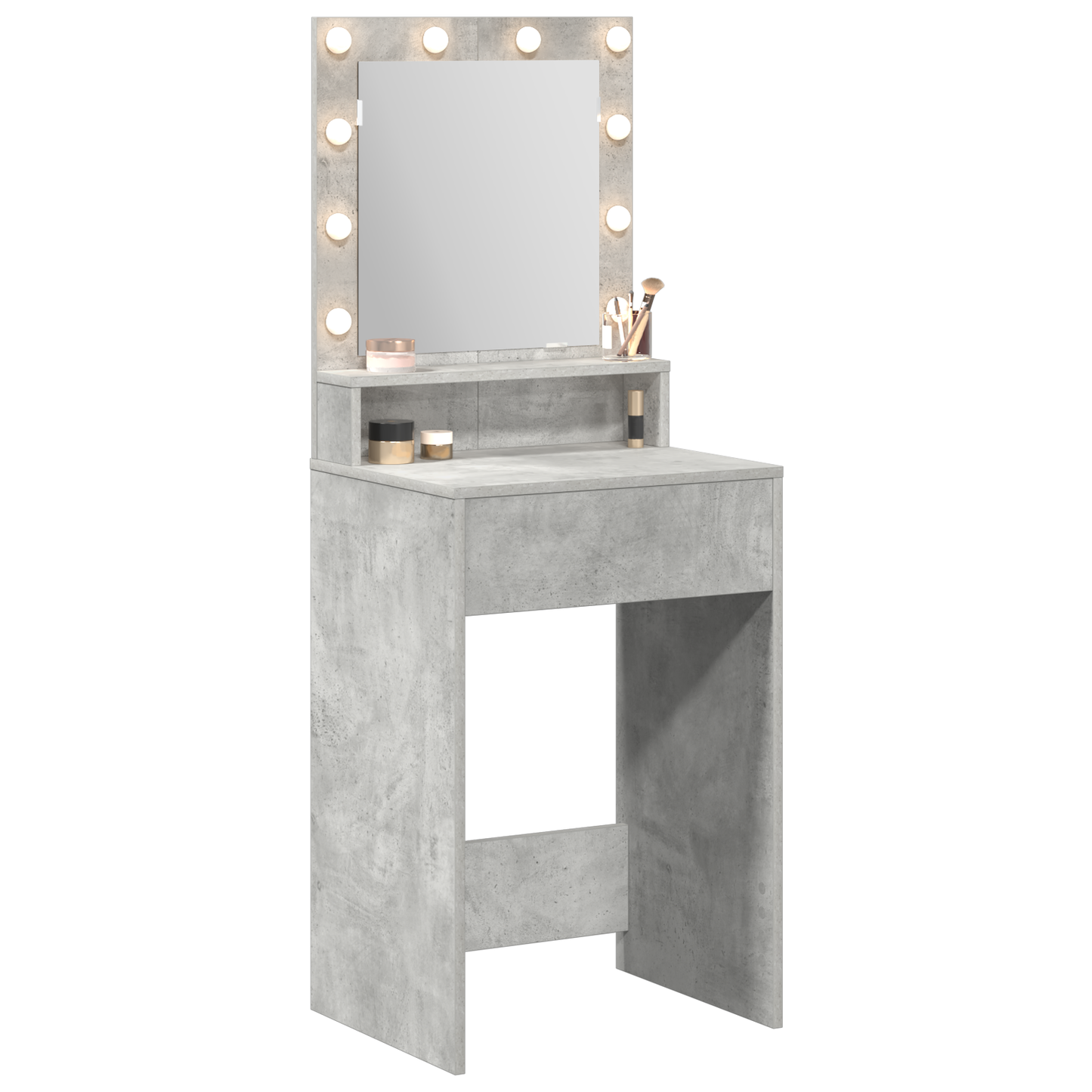 Schminktisch mit Regal Betongrau 50 x 41 x 135 cm Holzwerkstoff