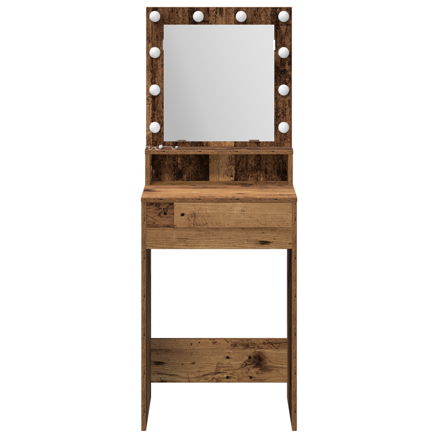 Schminktisch mit Regal Altholz 50 x 41 x 135 cm Holzwerkstoff