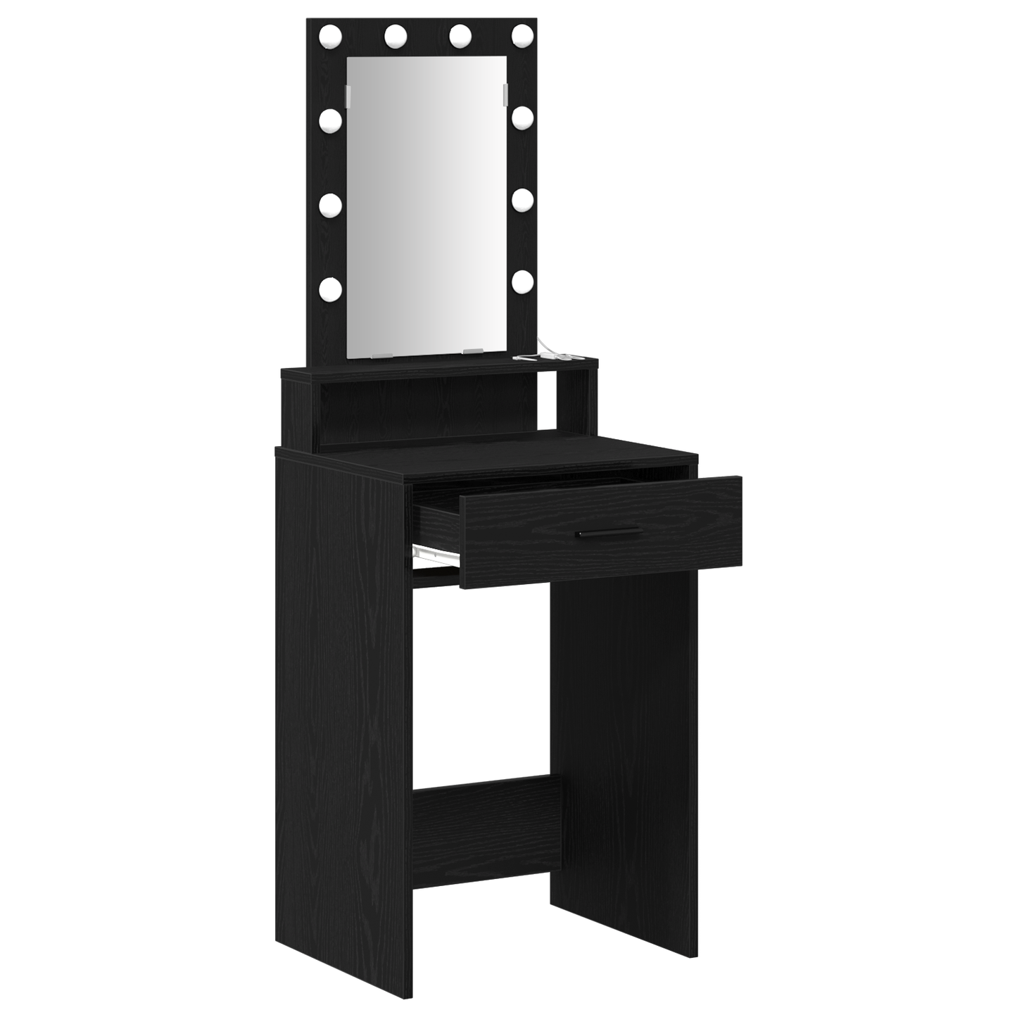 Schminktisch mit Spiegel Schwarz 50 x 41 x 140 cm Holzwerkstoff