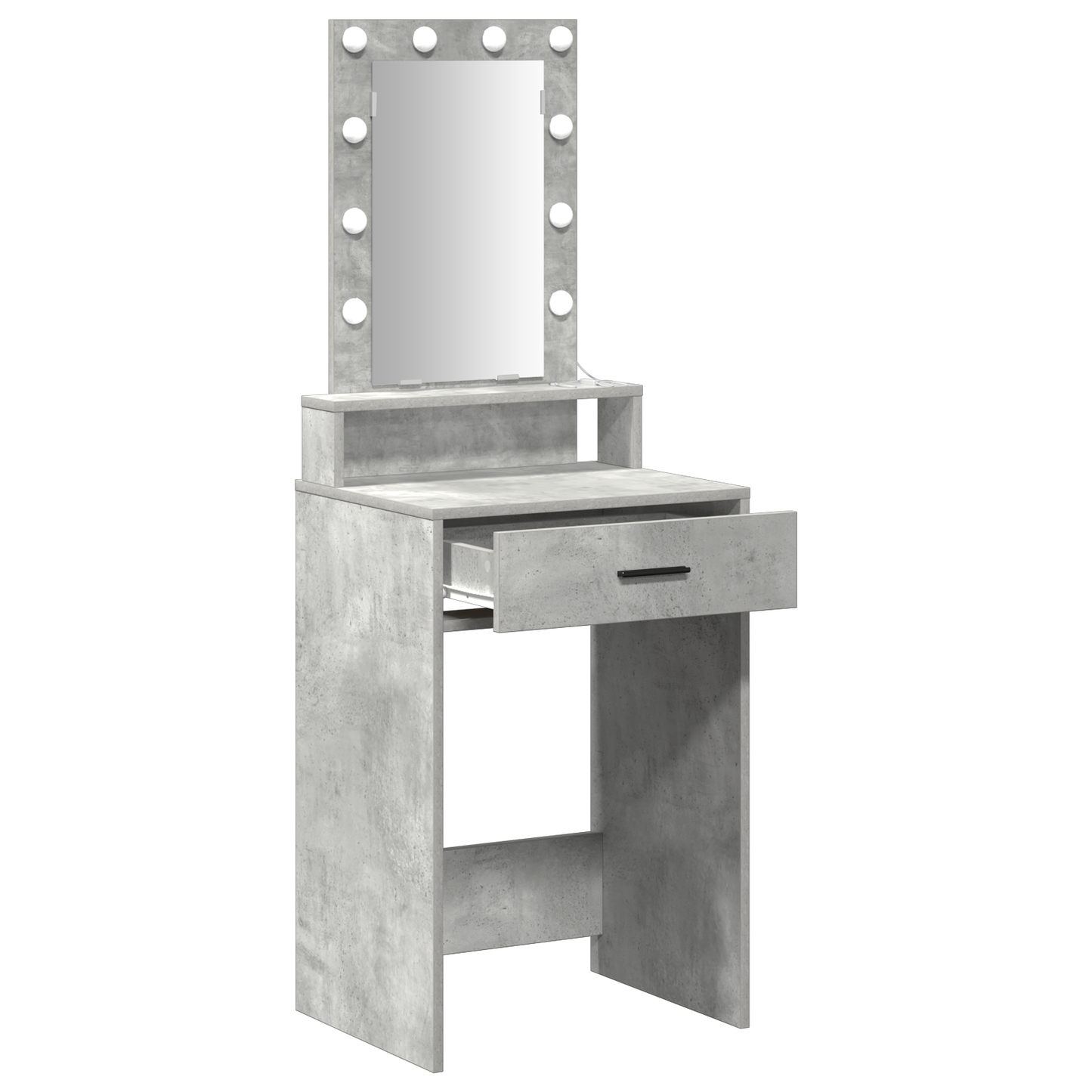 Schminktisch mit Schubladen Grau 50 x 41 x 140 cm Holzwerkstoff