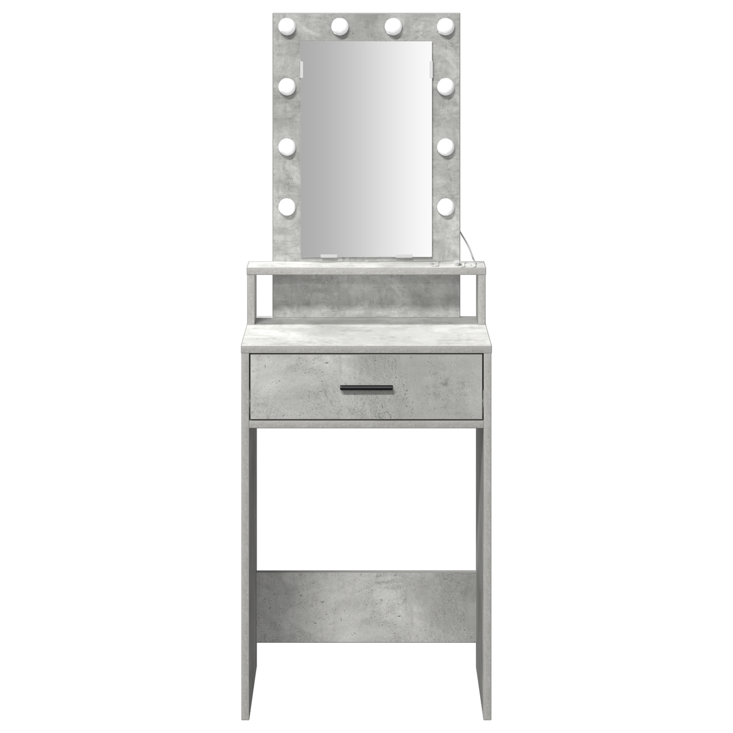 Schminktisch mit Schubladen Grau 50 x 41 x 140 cm Holzwerkstoff