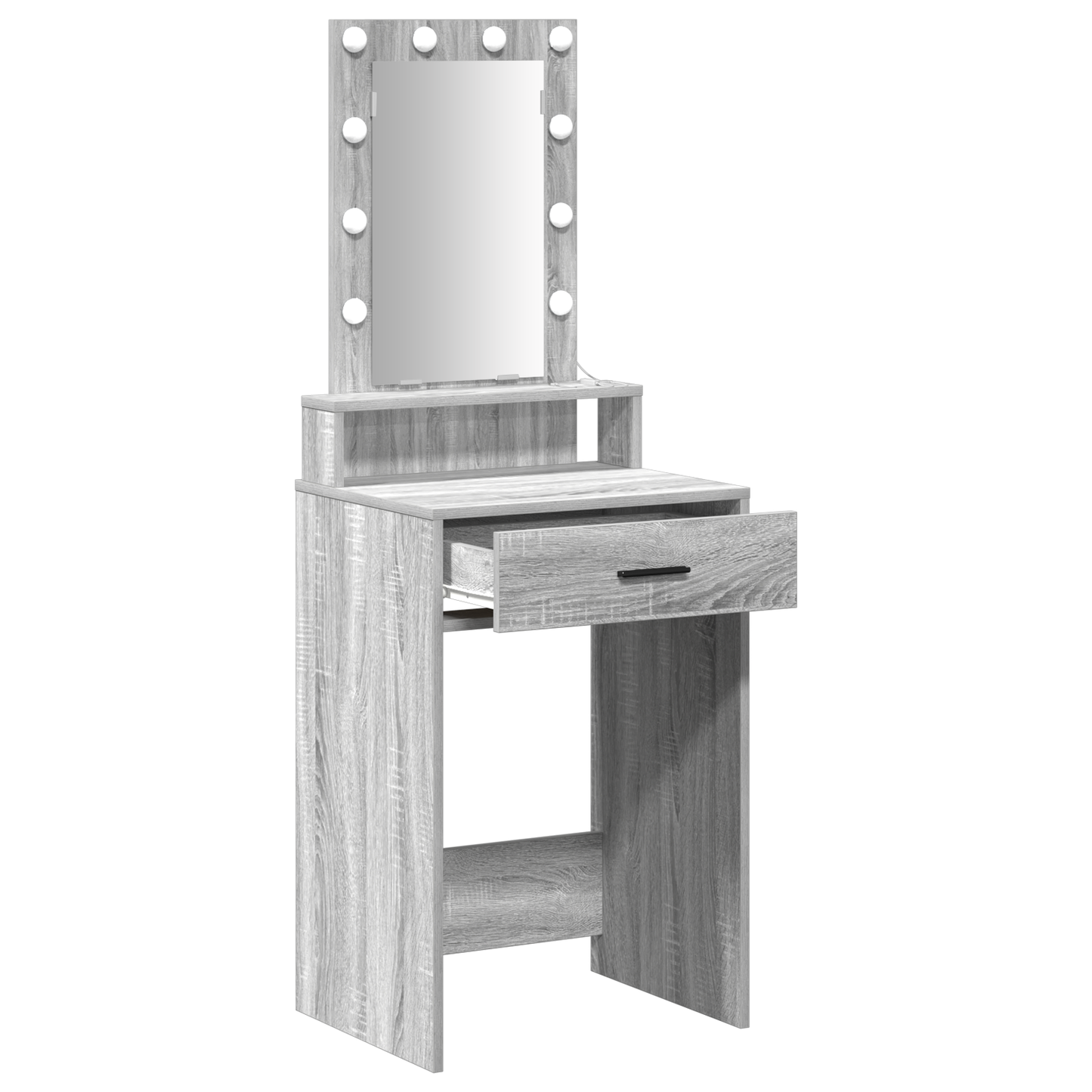 Schminktisch mit Schubladen Grau 50 x 41 x 140 cm Holzwerkstoff