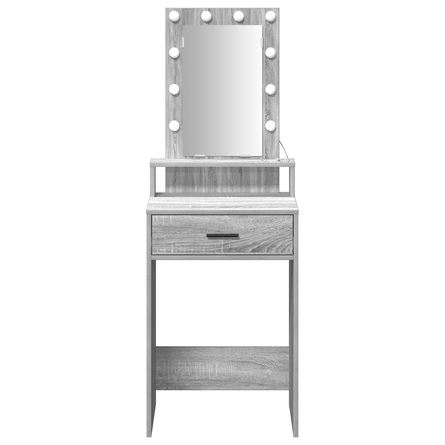 Schminktisch mit Schubladen Grau 50 x 41 x 140 cm Holzwerkstoff
