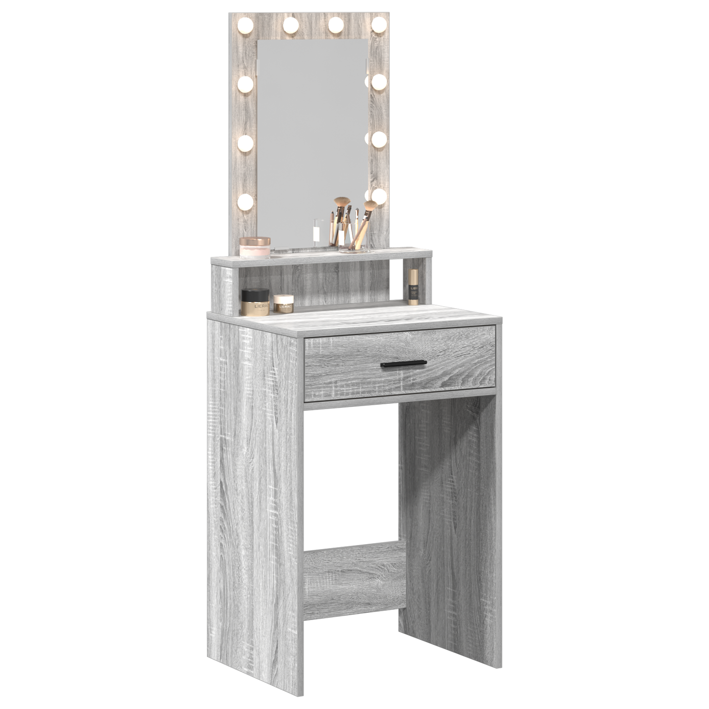 Schminktisch mit Schubladen Grau 50 x 41 x 140 cm Holzwerkstoff