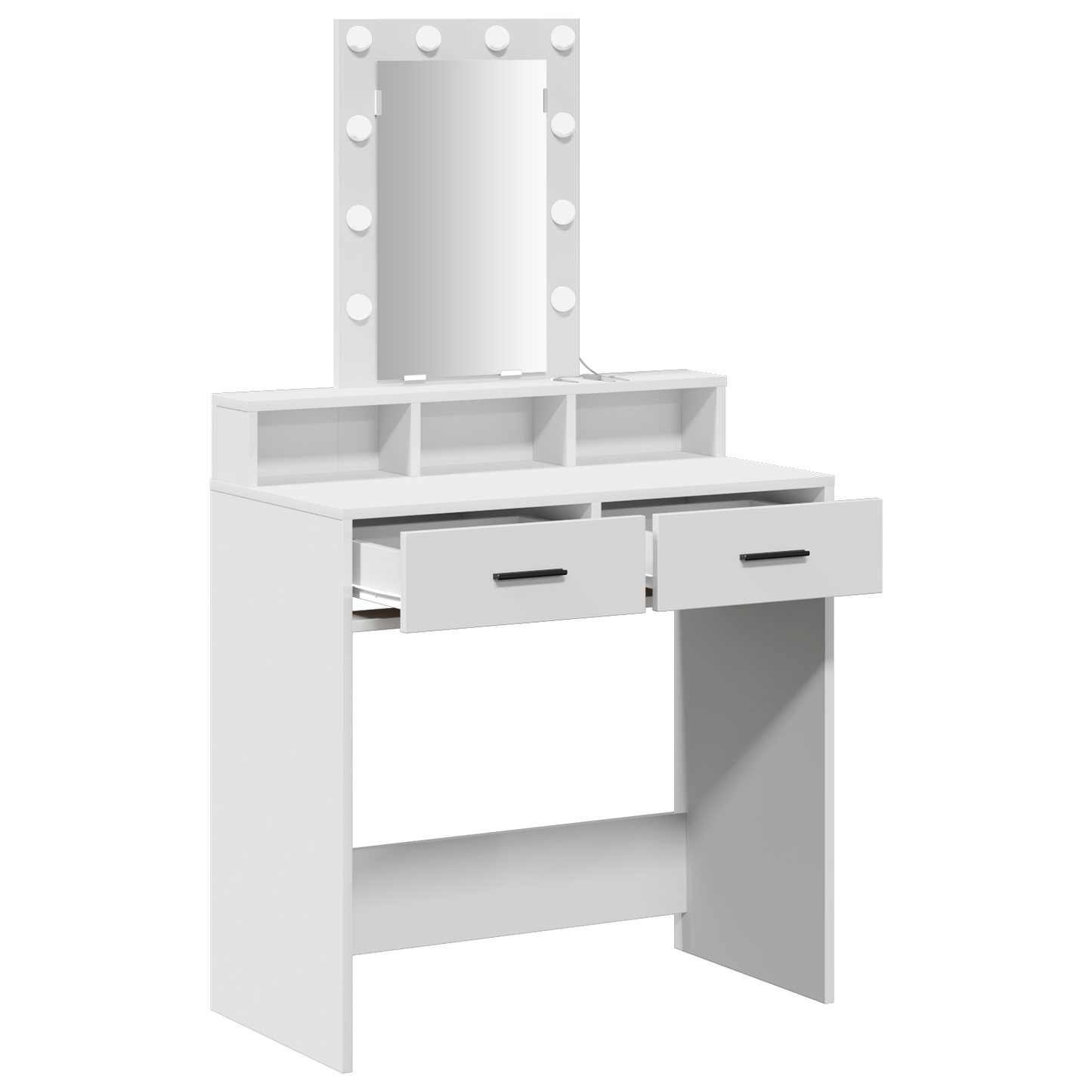 Schminktisch mit Schubladen Weiß 79 x 41 x 140 cm Holzwerkstoff
