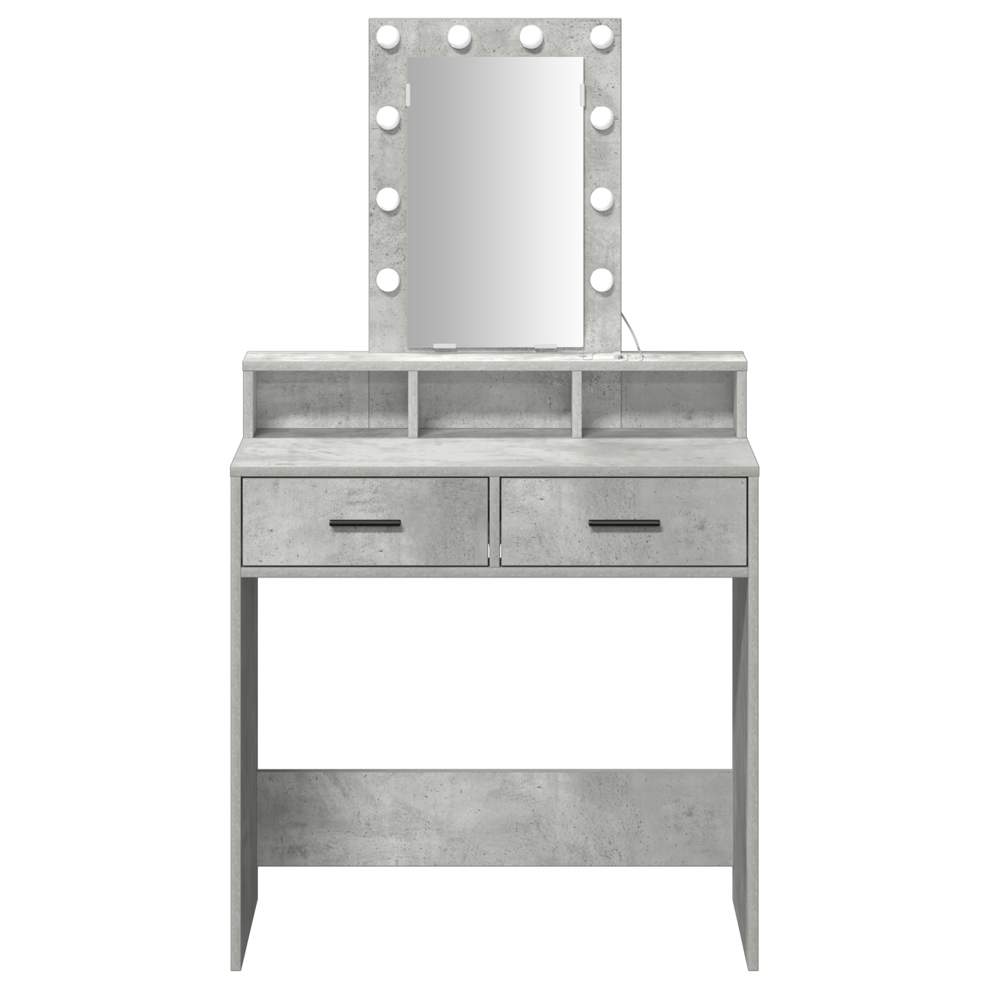 Schminktisch mit Schubladen Grau 79 x 41 x 140 cm Holzwerkstoff