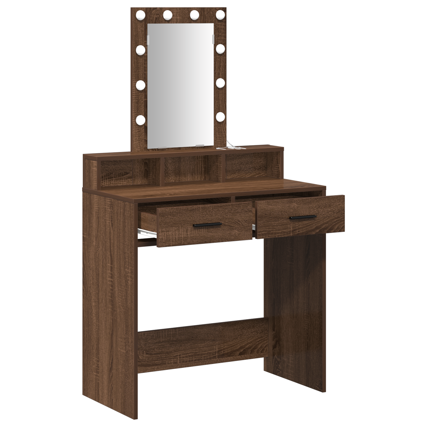 Schminktisch mit Speicher Braun 79 x 41 x 140 cm Holzwerkstoff