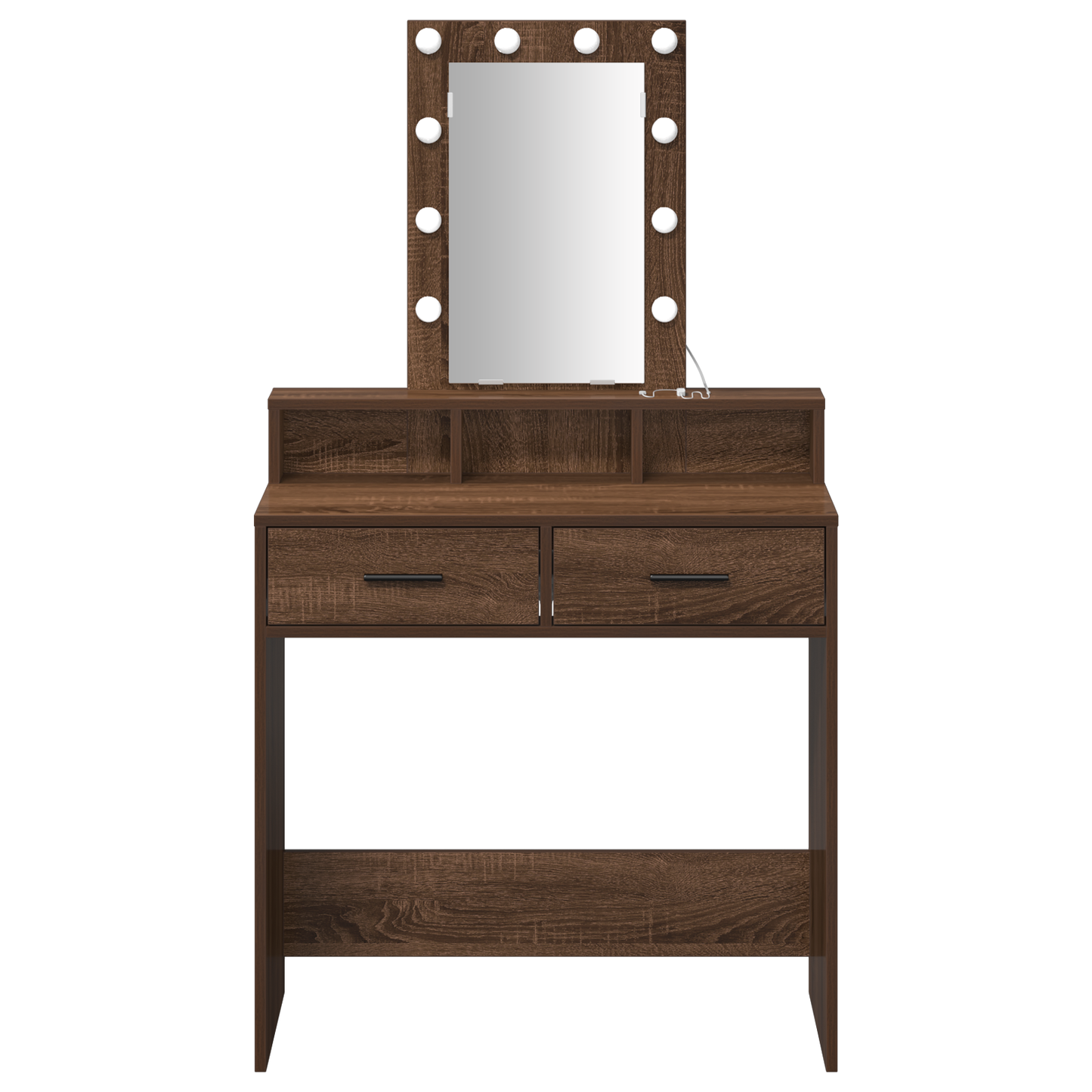 Schminktisch mit Speicher Braun 79 x 41 x 140 cm Holzwerkstoff