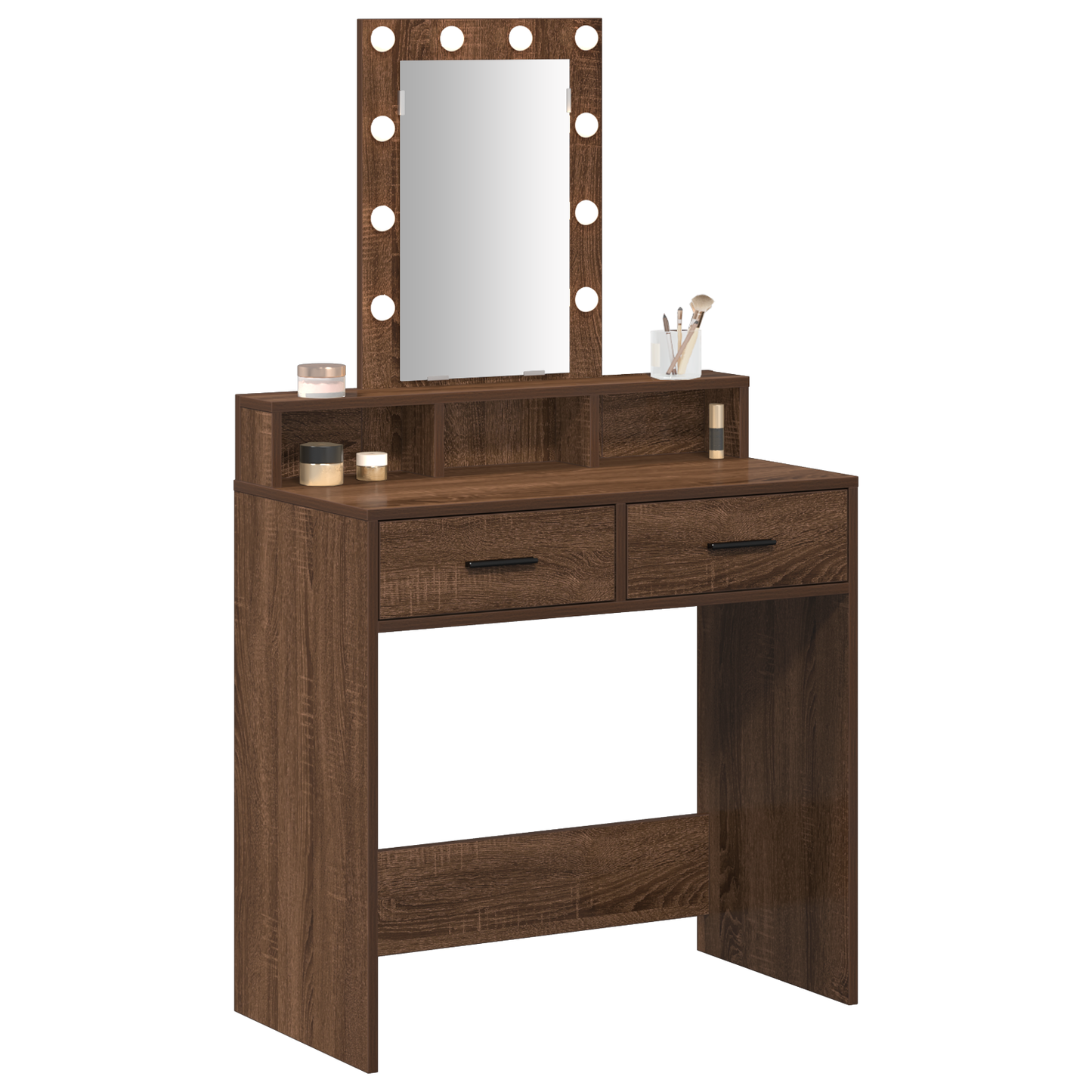 Schminktisch mit Speicher Braun 79 x 41 x 140 cm Holzwerkstoff