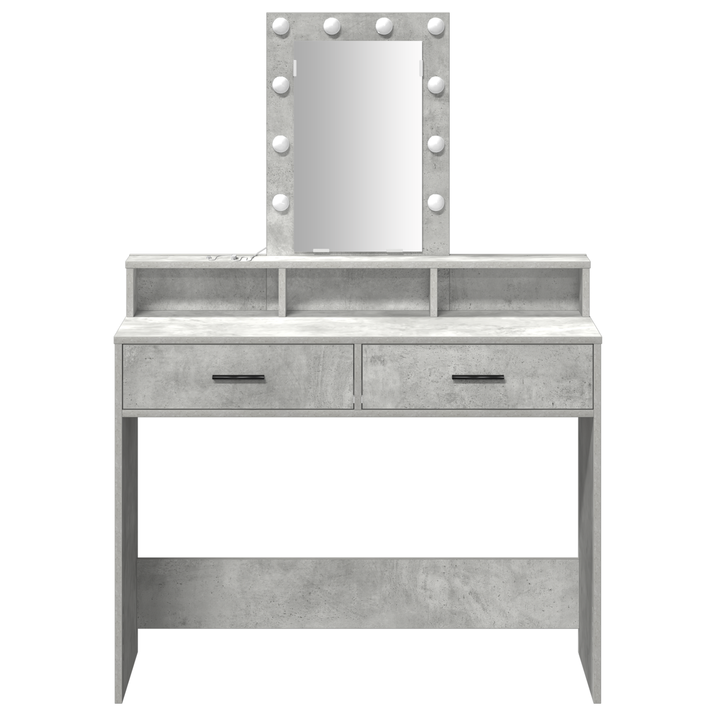 Schminktisch mit Speicher Grau 100 x 41 x 140 cm Holzwerkstoff