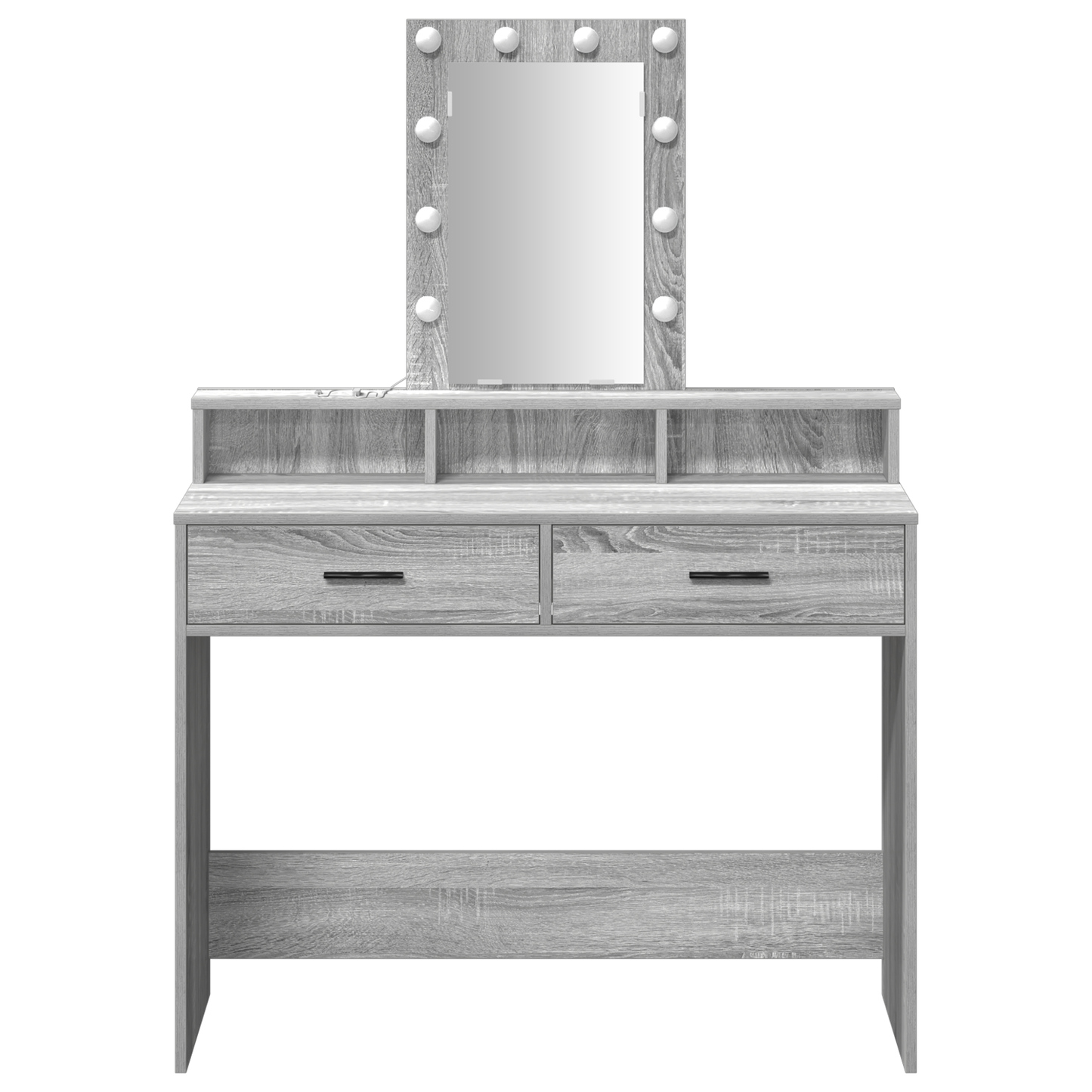 Schminktisch mit Speicher Grau 100 x 41 x 140 cm Holzwerkstoff
