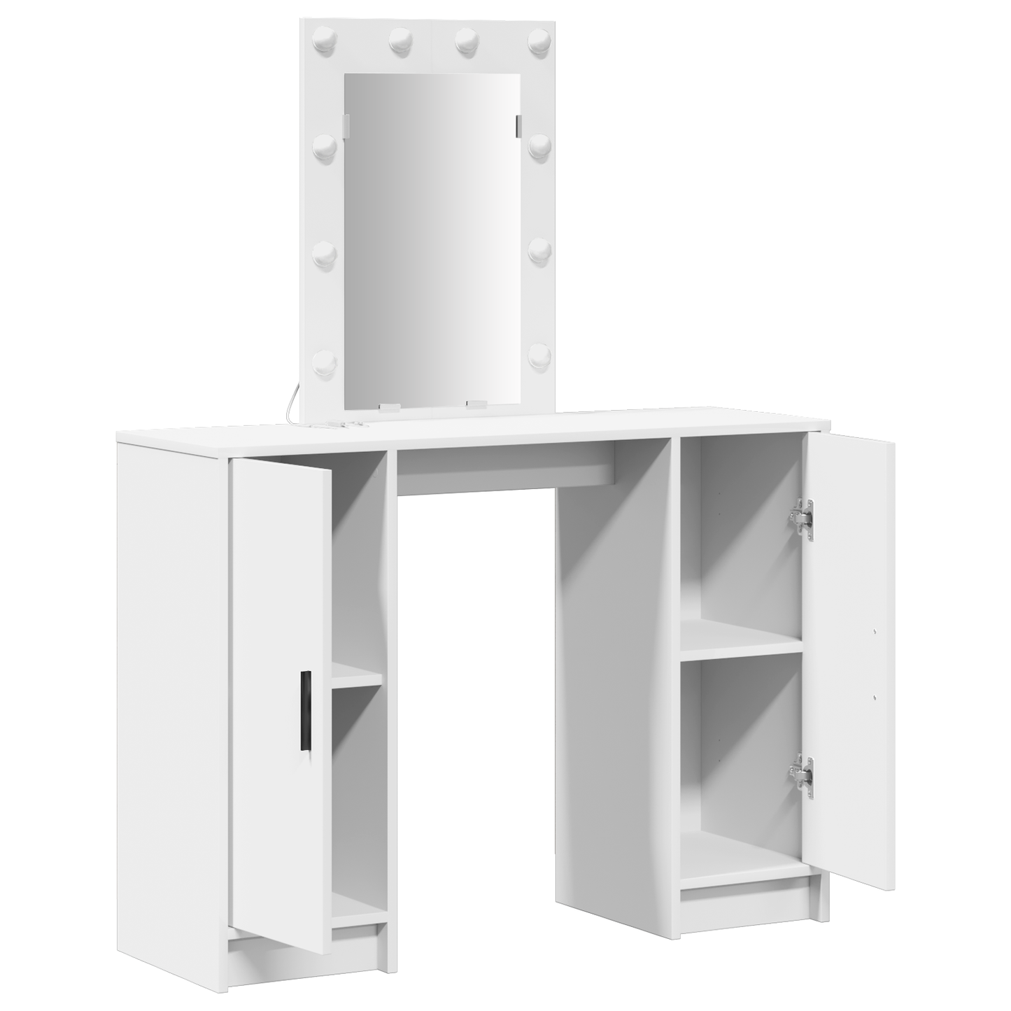 Schminktisch mit Speicher Weiß 102 x 33 x 135 cm Holzwerkstoff