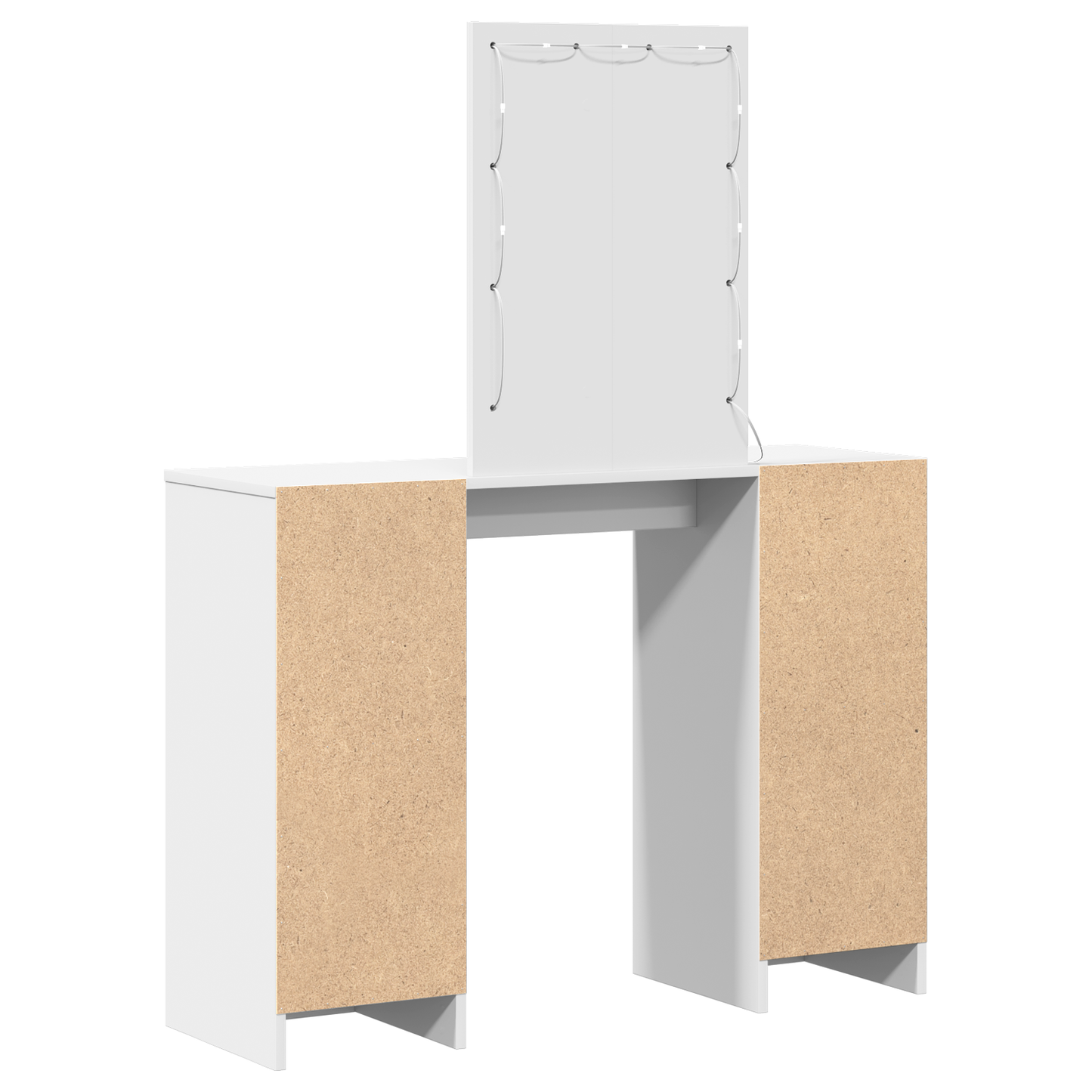 Schminktisch mit Speicher Weiß 102 x 33 x 135 cm Holzwerkstoff