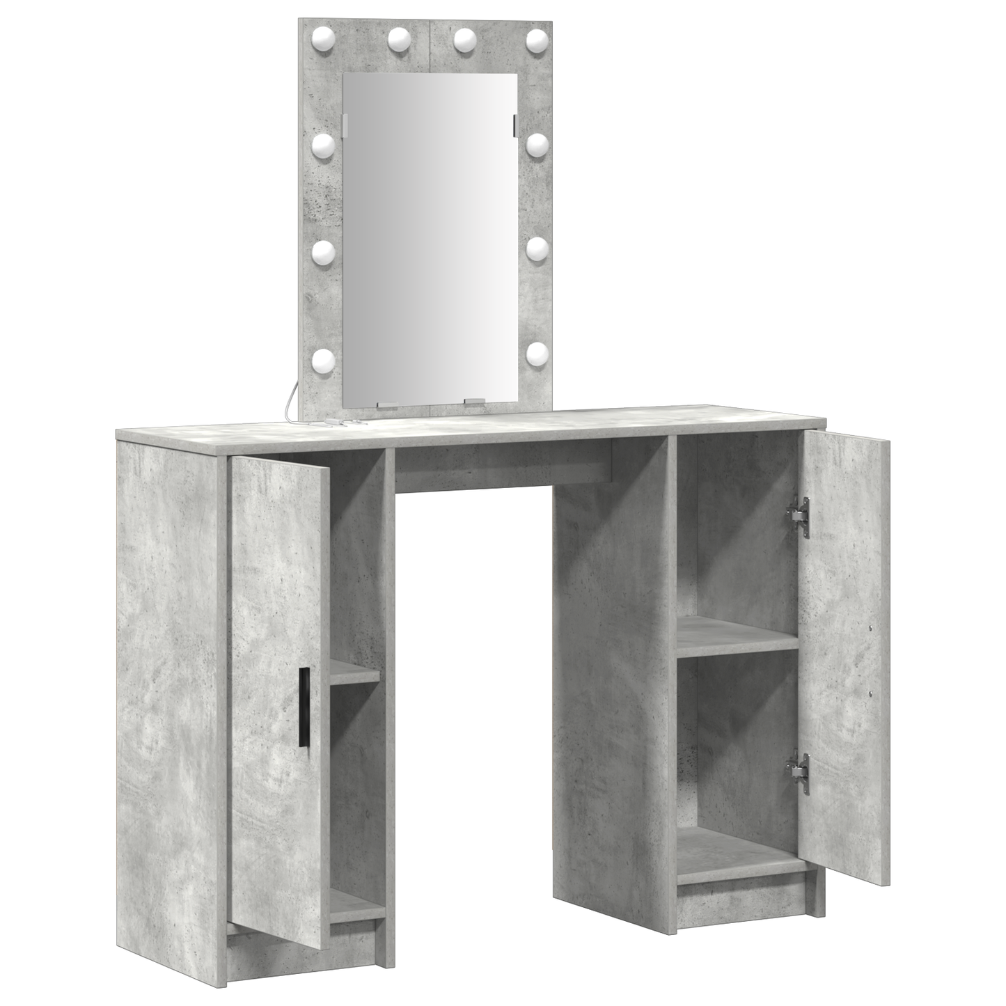 Schminktisch mit Tür Hellgrau 102 x 33 x 135 cm Holzwerkstoff