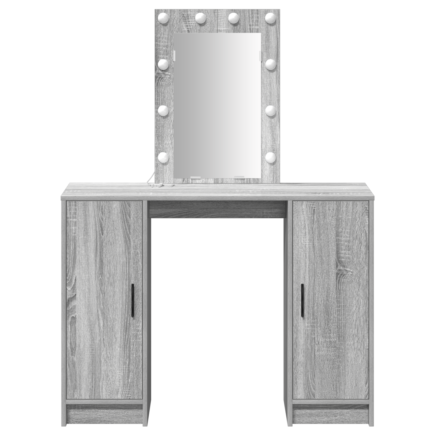Schminktisch mit Speicher Grau 102 x 33 x 135 cm Holzwerkstoff