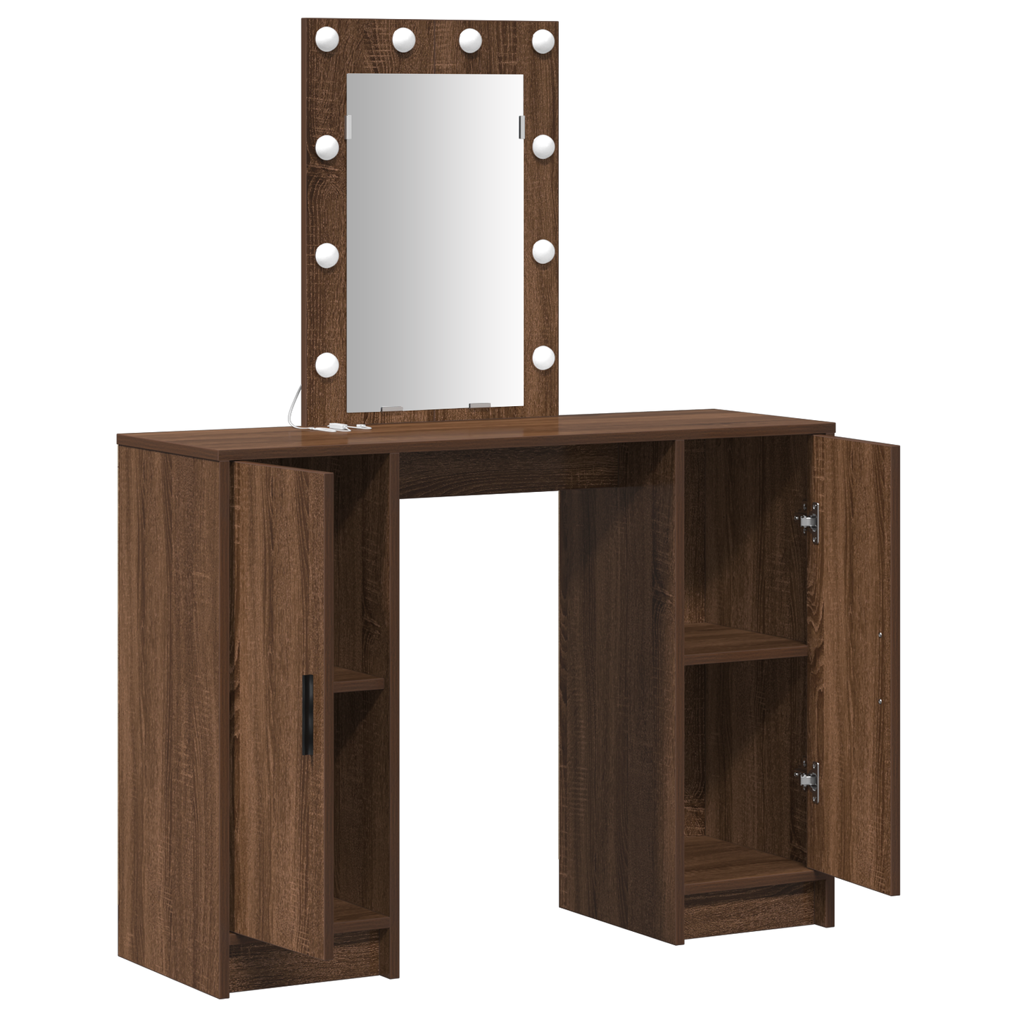 Schminktisch mit Speicher Braun 102 x 33 x 135 cm Holzwerkstoff