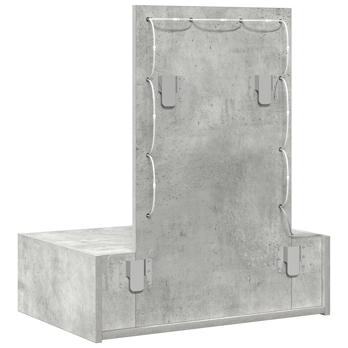 Schminktisch mit Schubladen Grau 60 x 40 x 70 cm Holzwerkstoff