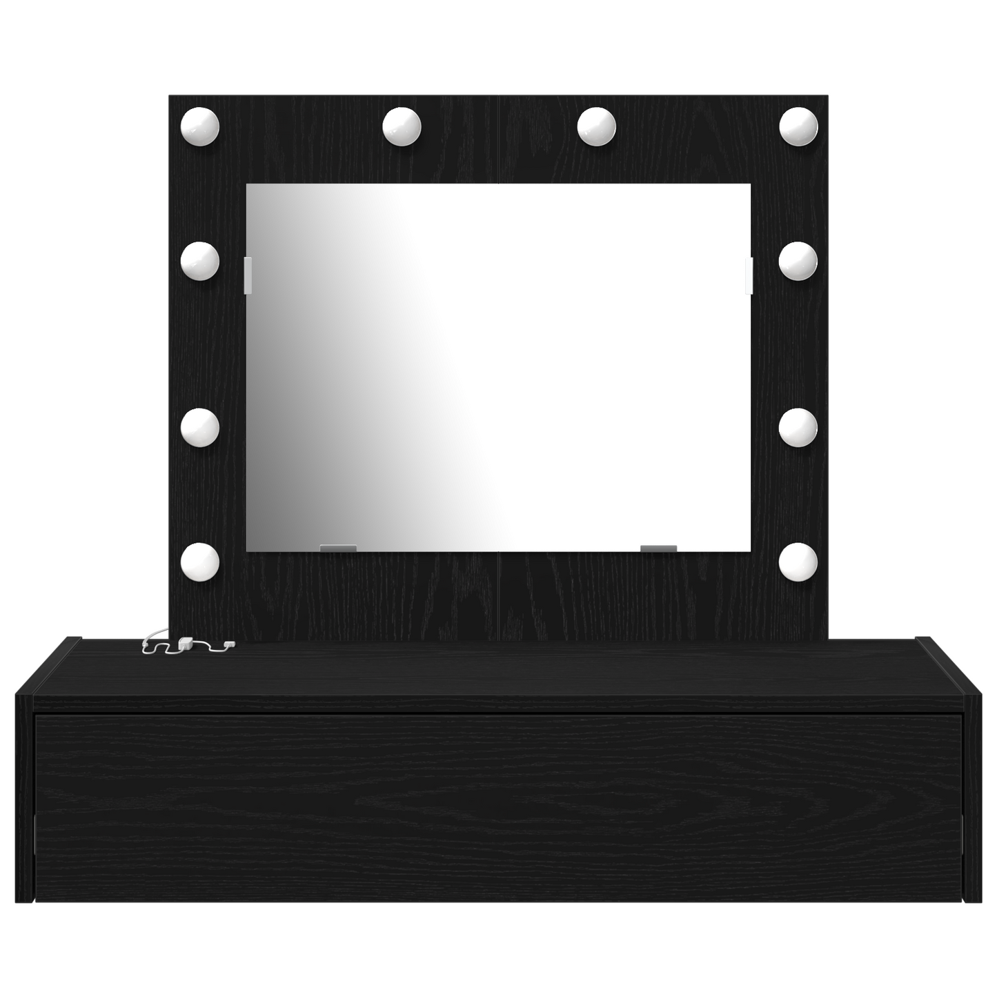 Schminktisch mit Speicher Schwarz 83 x 40 x 70 cm Holzwerkstoff