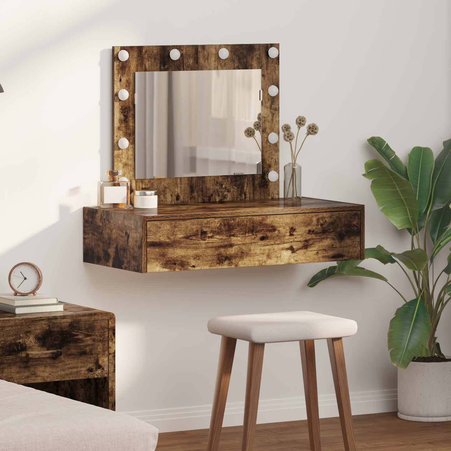 Schminktisch mit Schubladen Braun 83 x 40 x 70 cm Holzwerkstoff
