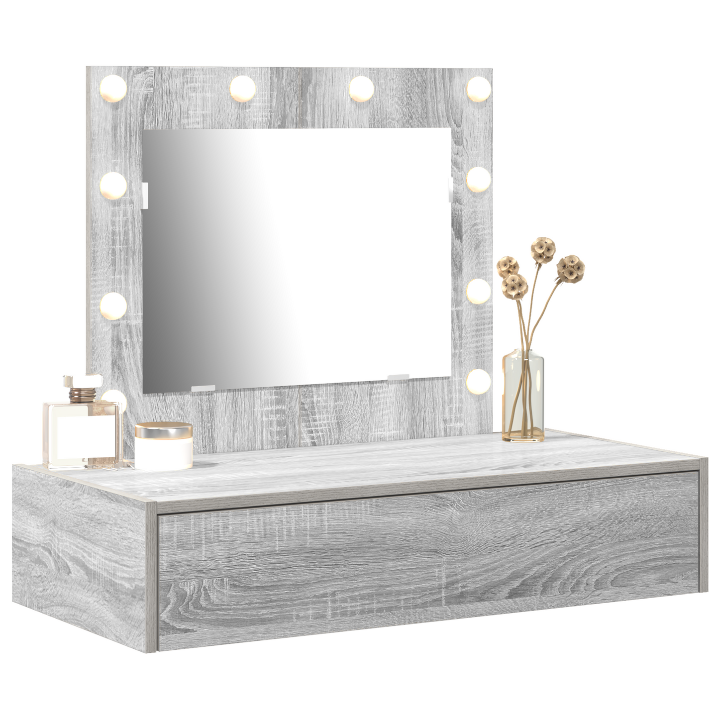 Schminktisch mit Schubladen Grau 83 x 40 x 70 cm Holzwerkstoff