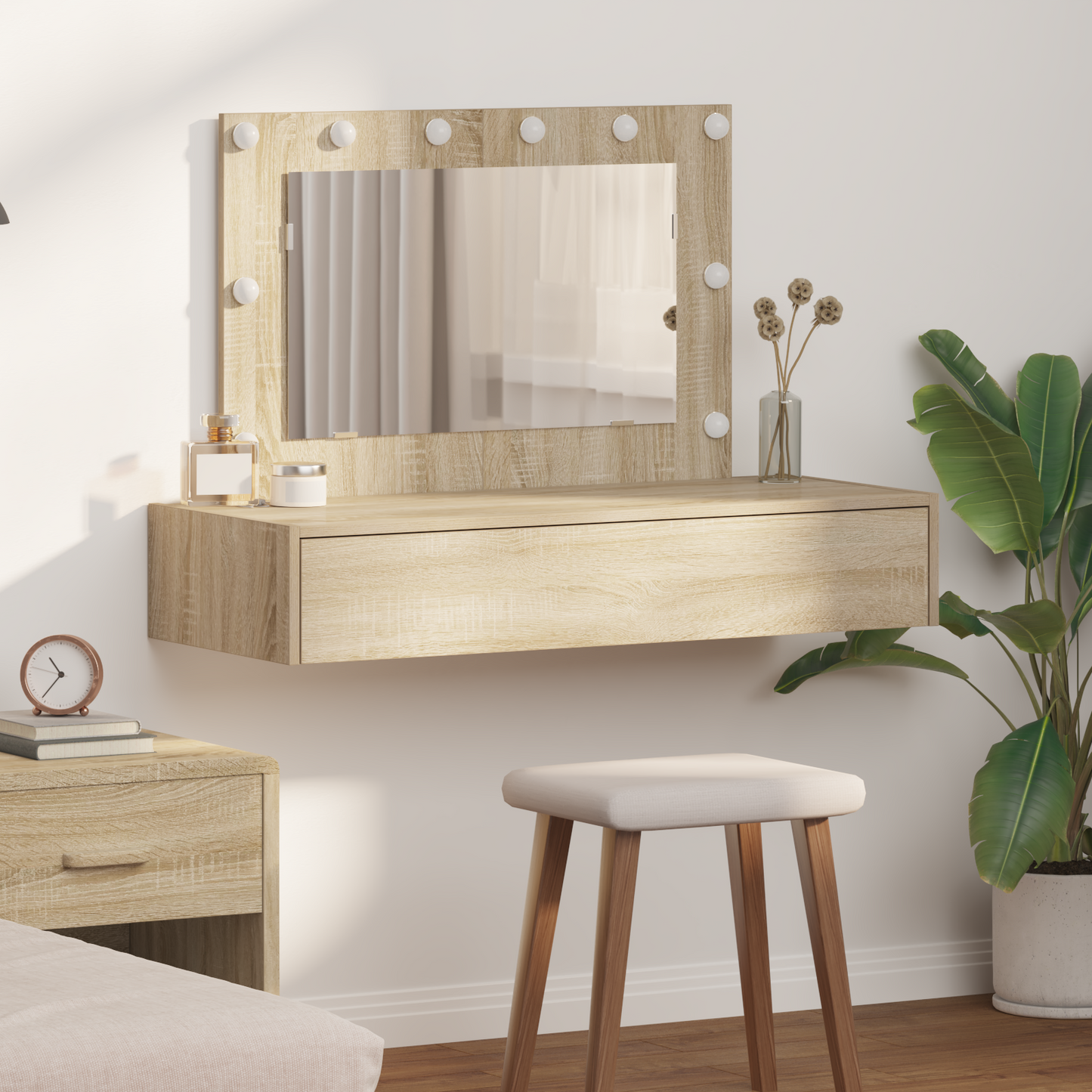Schminktisch mit Speicher Braun 100 x 40 x 70 cm Holzwerkstoff