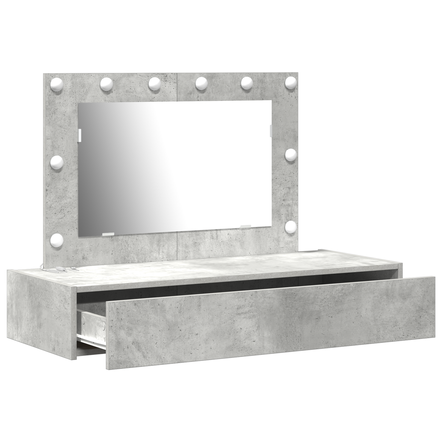 Schminktisch mit Schubladen Grau 100 x 40 x 70 cm Holzwerkstoff