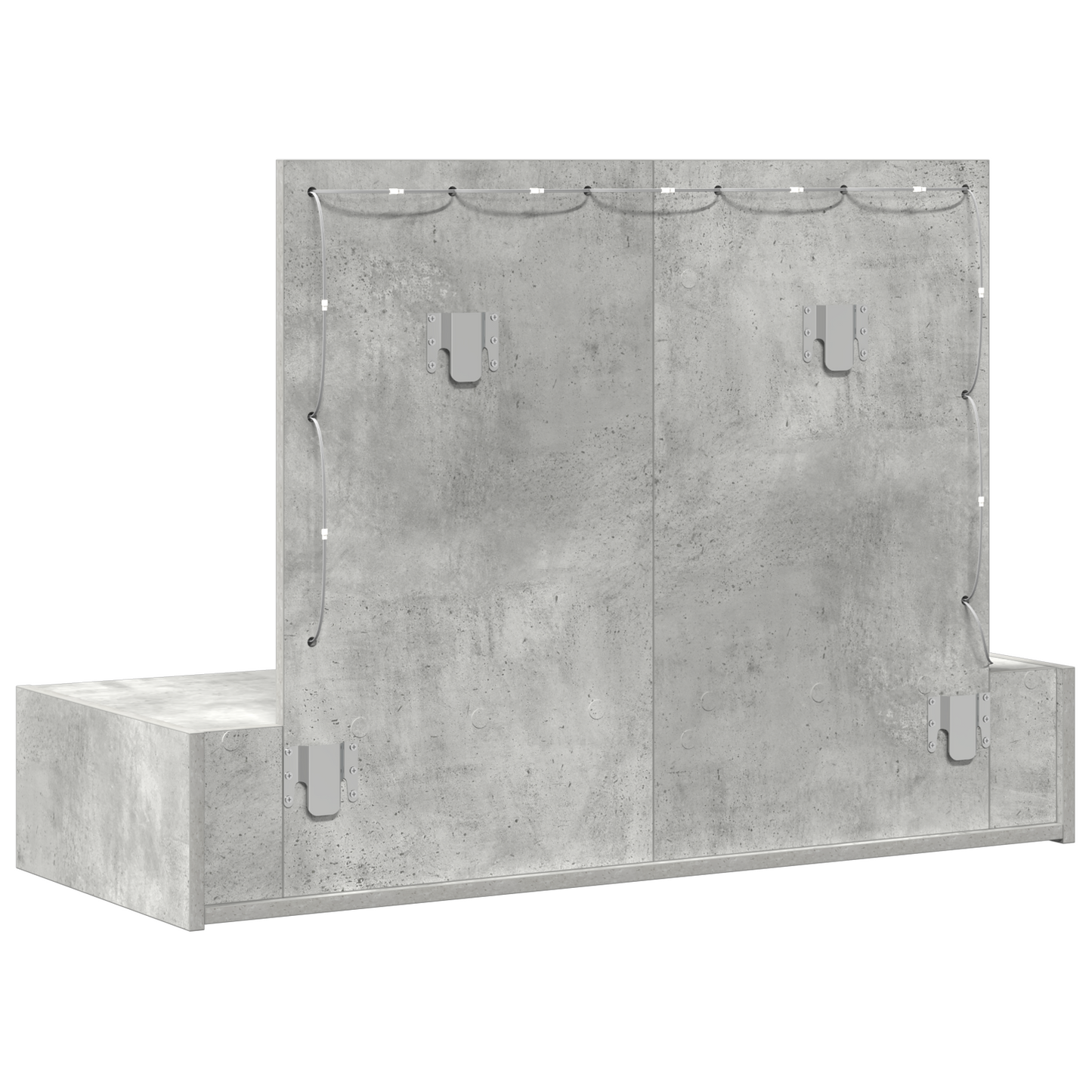 Schminktisch mit Schubladen Grau 100 x 40 x 70 cm Holzwerkstoff