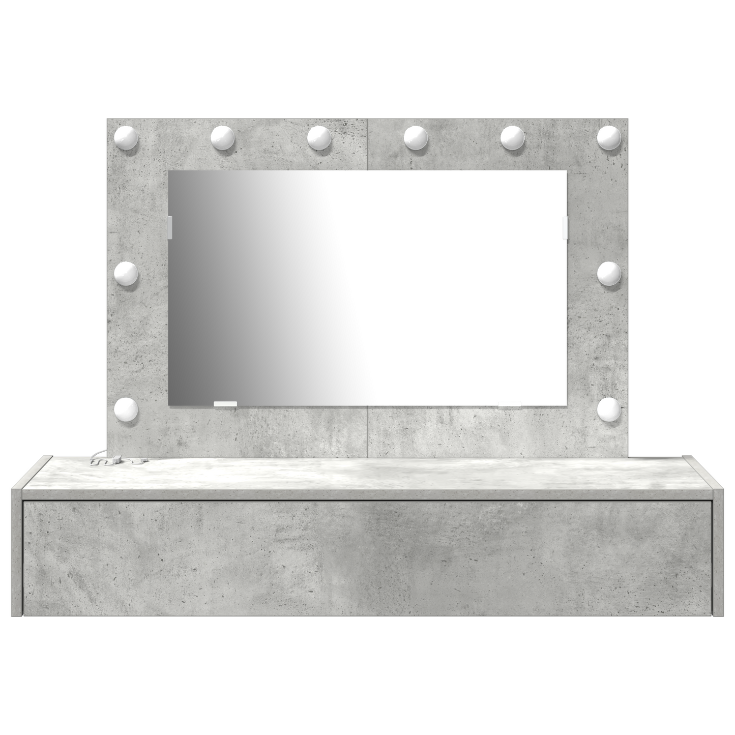 Schminktisch mit Schubladen Grau 100 x 40 x 70 cm Holzwerkstoff
