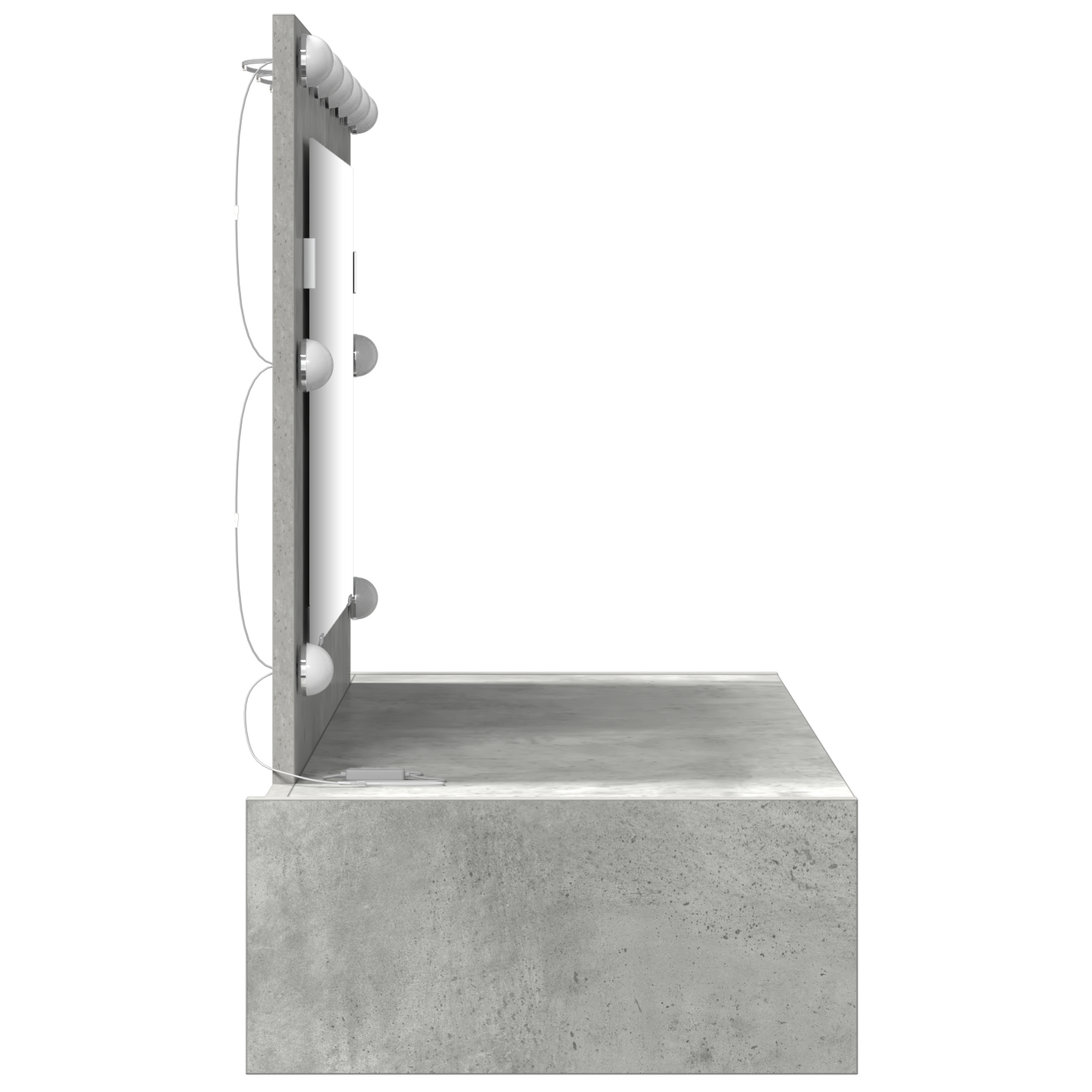 Schminktisch mit Schubladen Grau 100 x 40 x 70 cm Holzwerkstoff