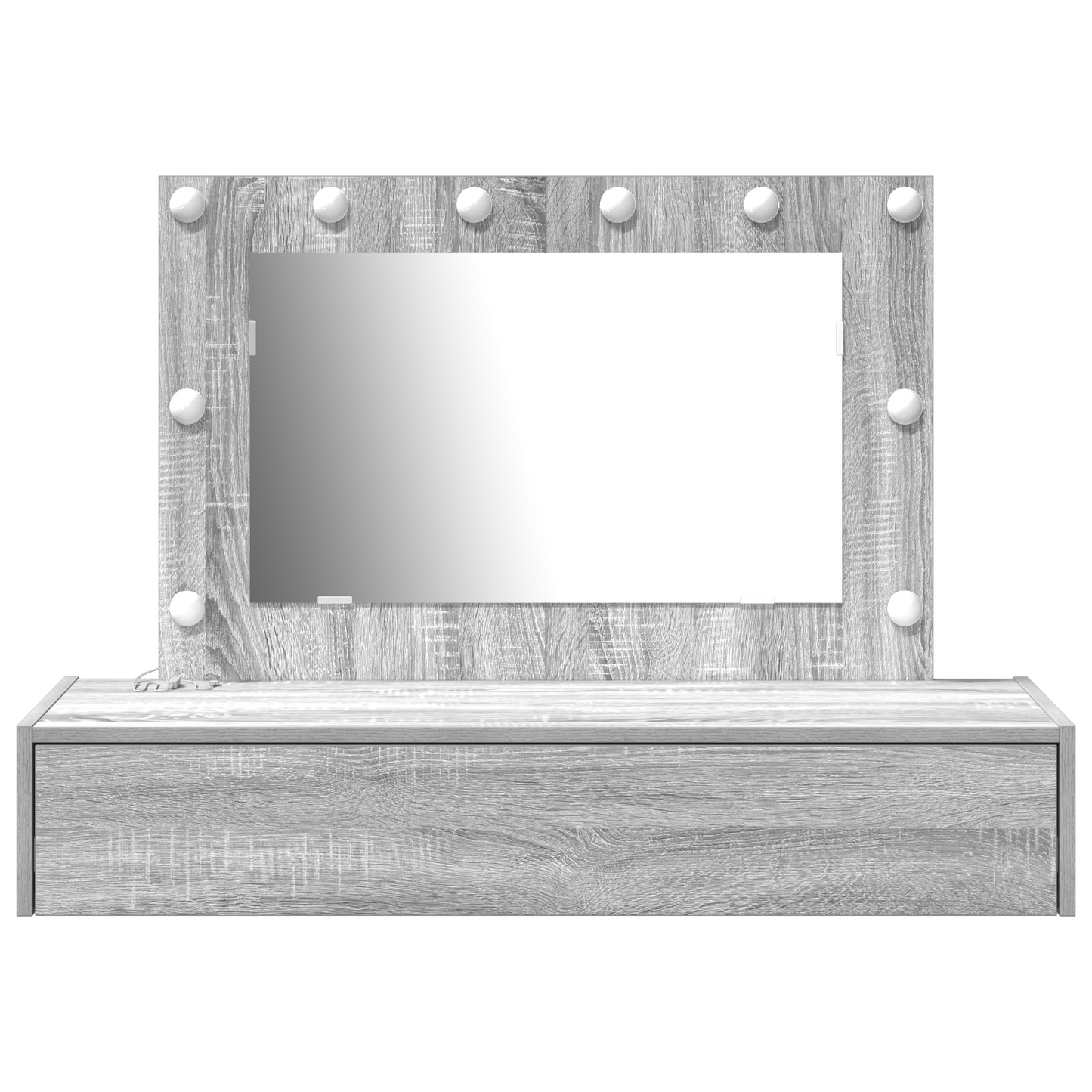Schminktisch mit Schubladen Grau 100 x 40 x 70 cm Holzwerkstoff