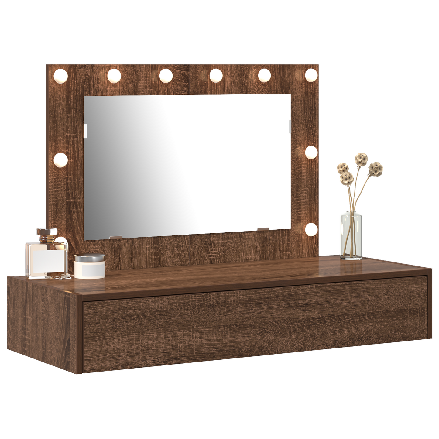 Schminktisch mit Speicher Braun 100 x 40 x 70 cm Holzwerkstoff