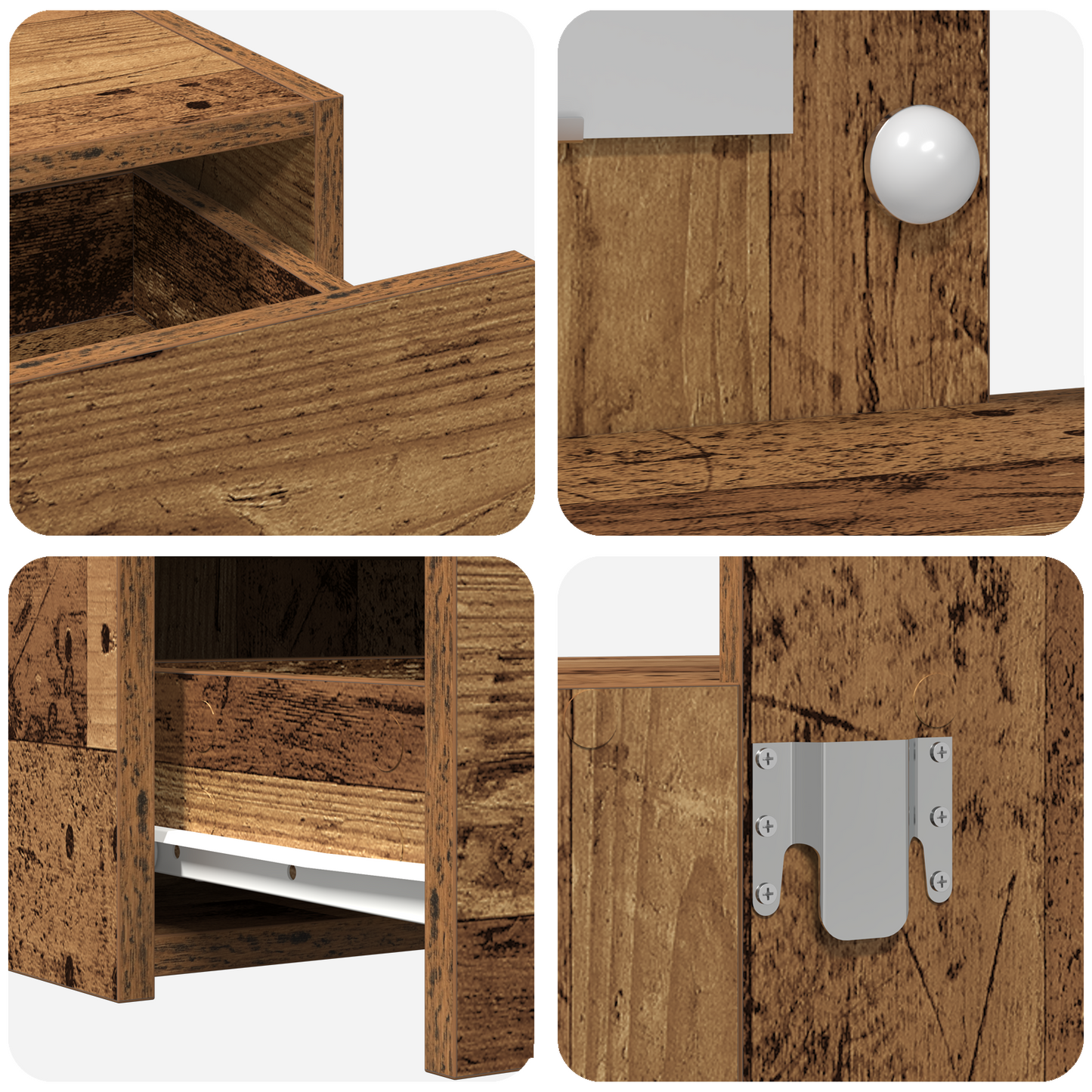 Schminktisch mit Speicher Braun 100 x 40 x 70 cm Holzwerkstoff