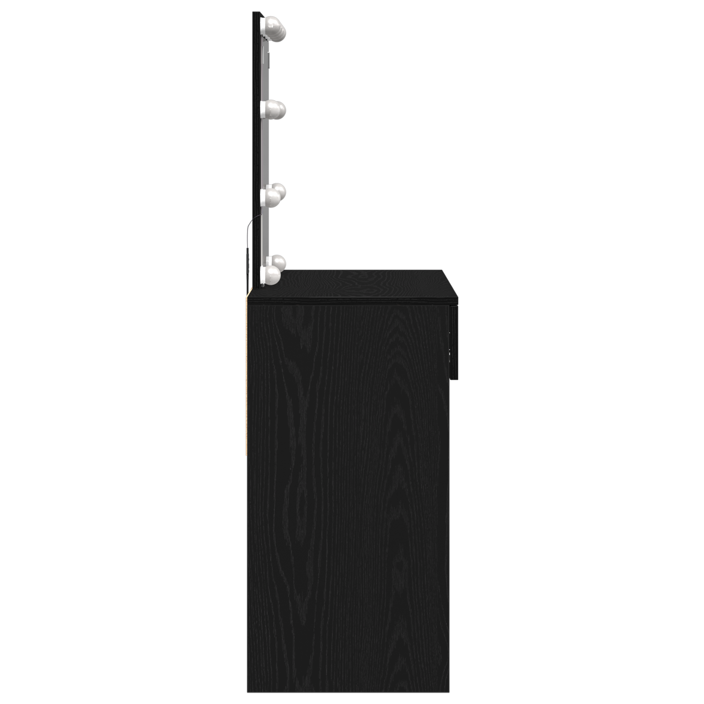 Schminktisch Schwarz Eichen-Optik 100 x 40 x 130 cm