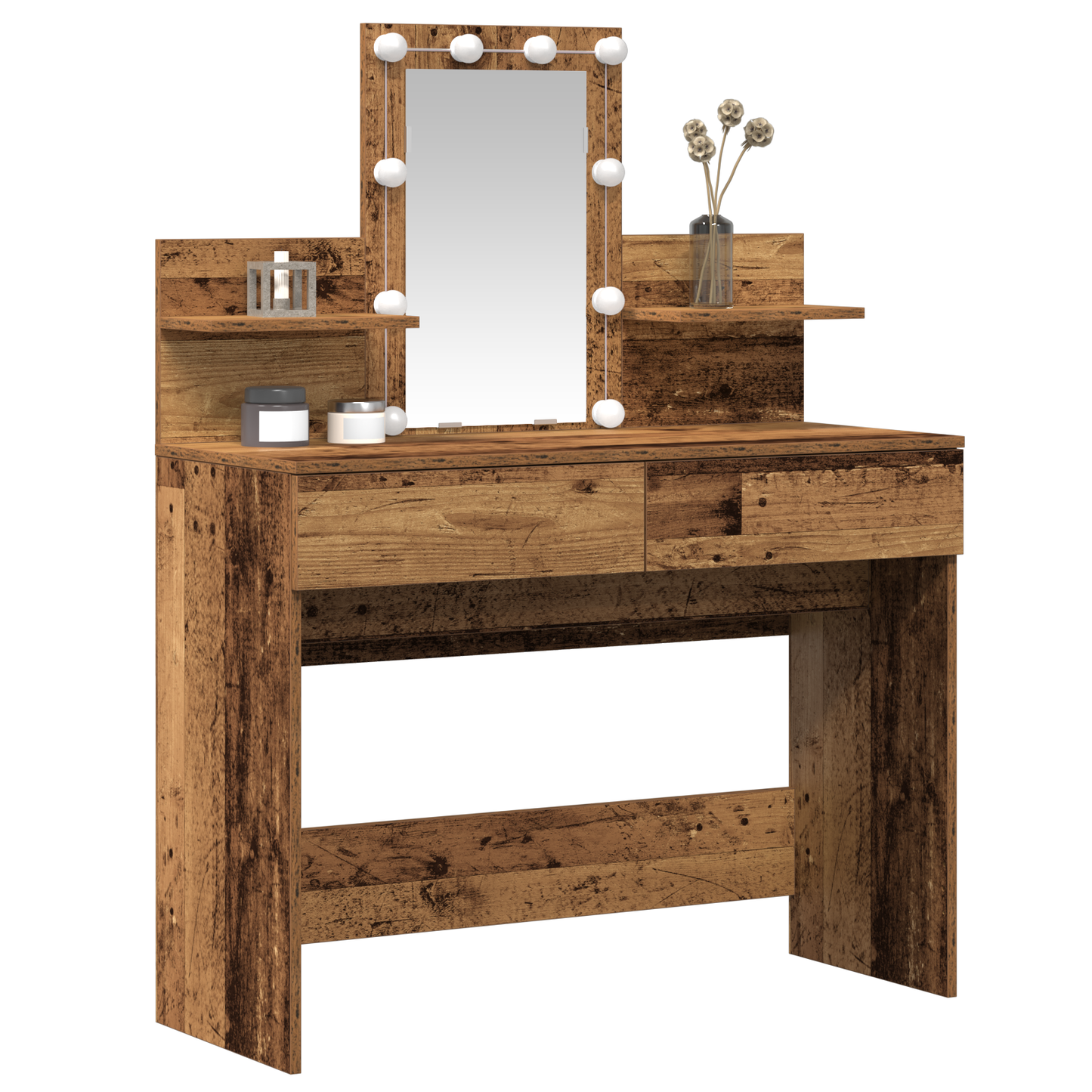 Schminktisch Altholz 100 x 40 x 130 cm Holzwerkstoff