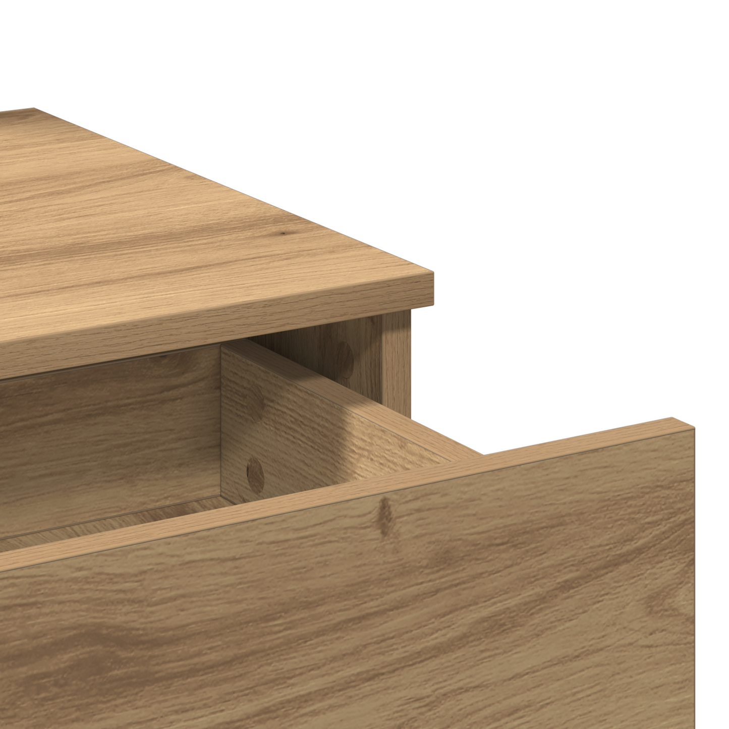 Schminktisch Eiche handwerklich 100 x 40 x 120 cm Holzwerkstoff