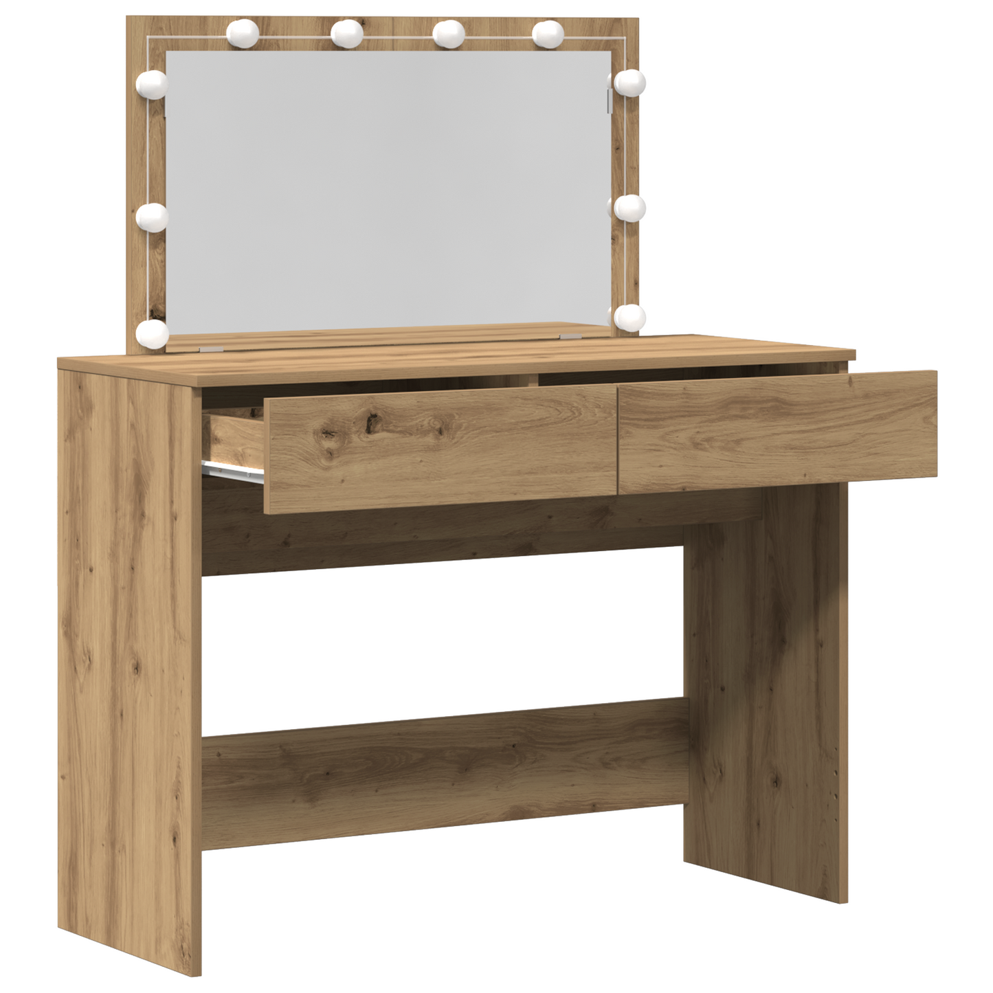 Schminktisch Eiche handwerklich 100 x 40 x 120 cm Holzwerkstoff