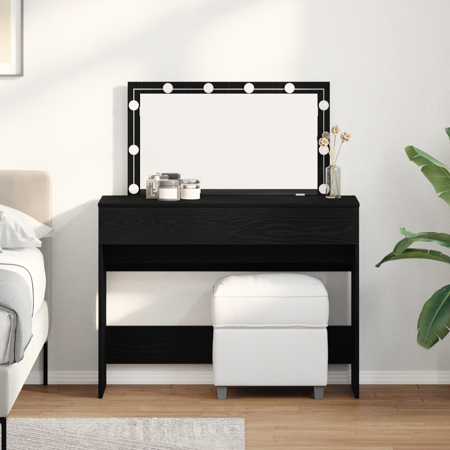 Schminktisch Schwarze Eiche 100 x 40 x 120 cm Holzwerkstoff