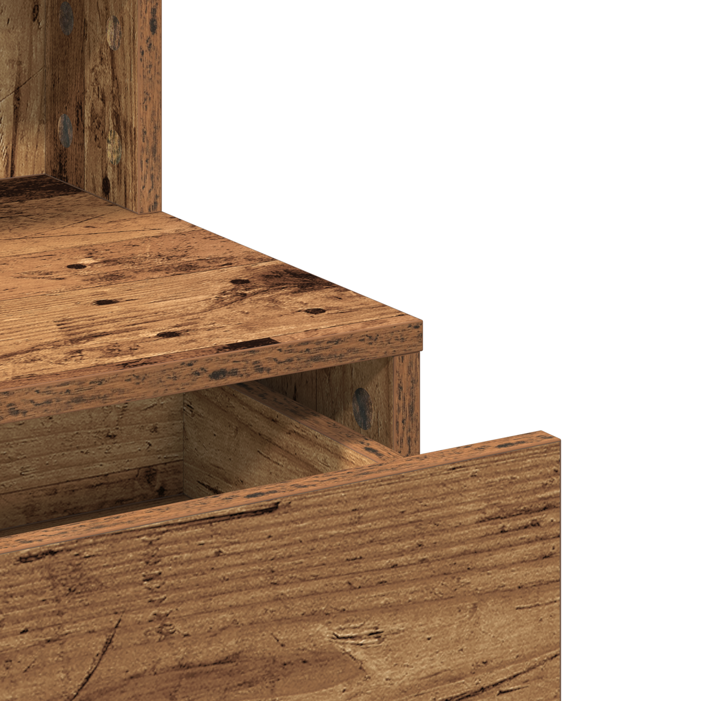 Schminktisch mit Regal Altholz 80 x 41 x 134,5 cm Holzwerkstoff