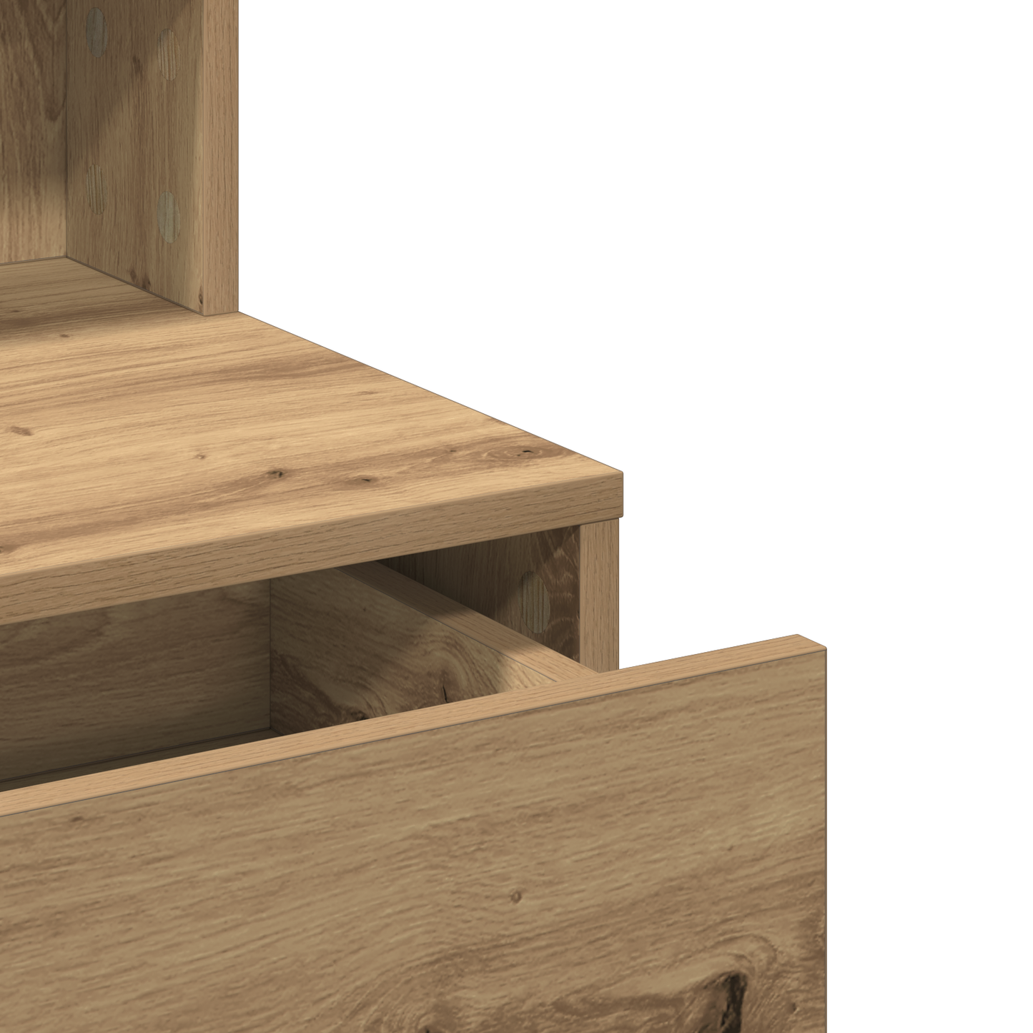 Schminktisch mit Regal Eiche handwerklich 80 x 41 x 134,5 cm