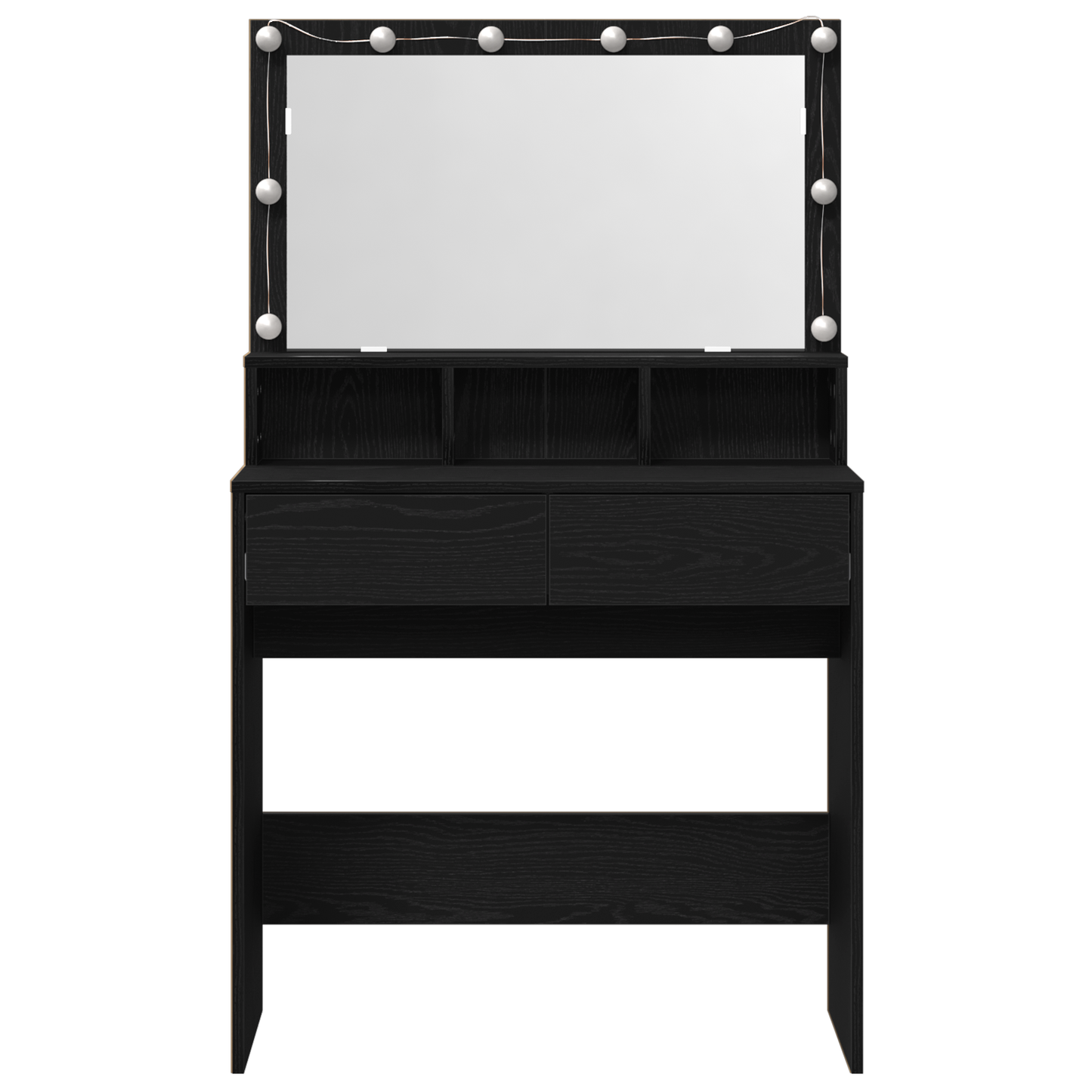 Schminktisch Schwarze Eiche 80 x 41 x 134,5 cm Holzwerkstoff