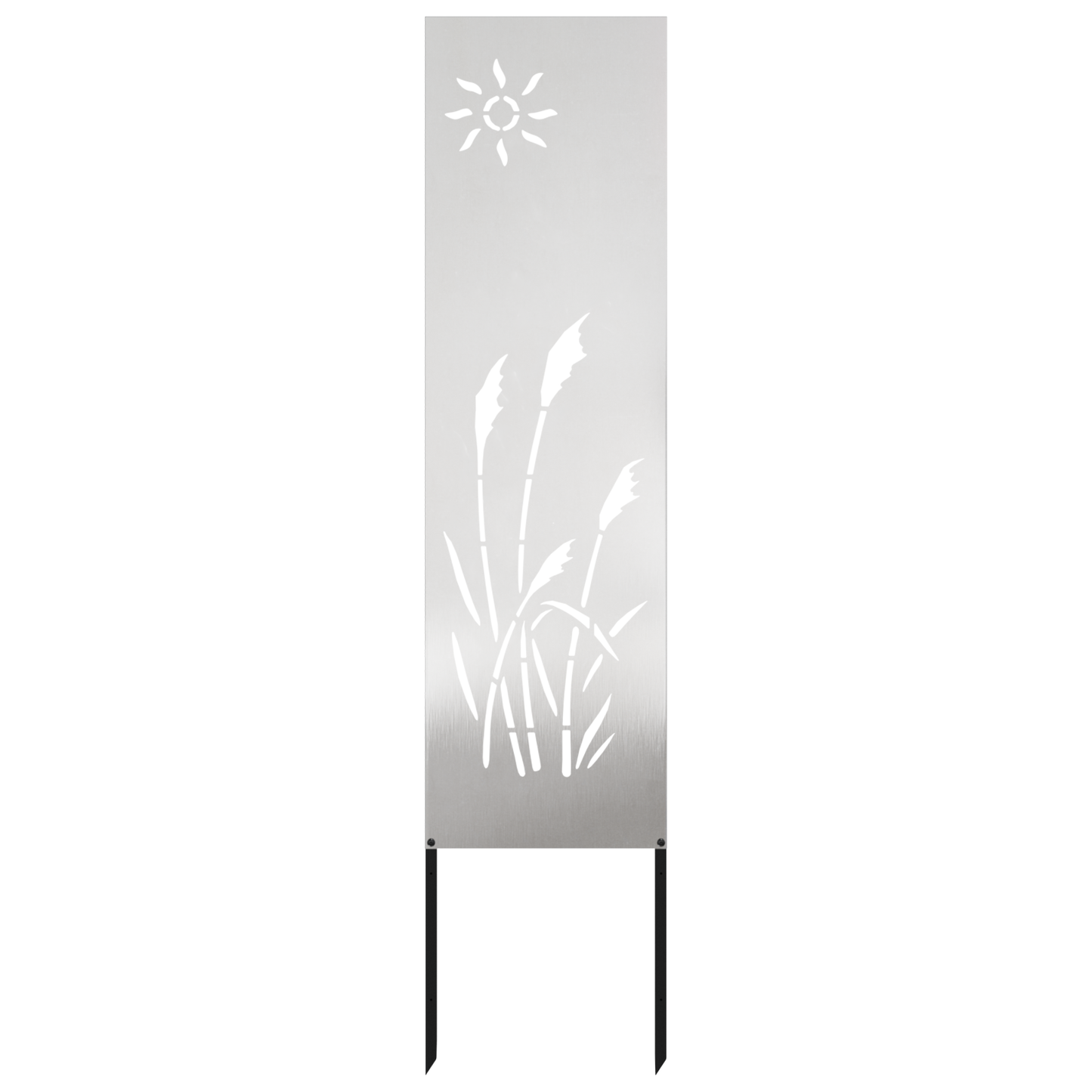 Garten Sichtschutz-Leinwand Silber 32 x 140 cm Edelstahl
