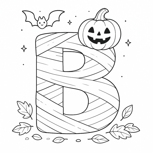 ABC Halloween zum ausmalen